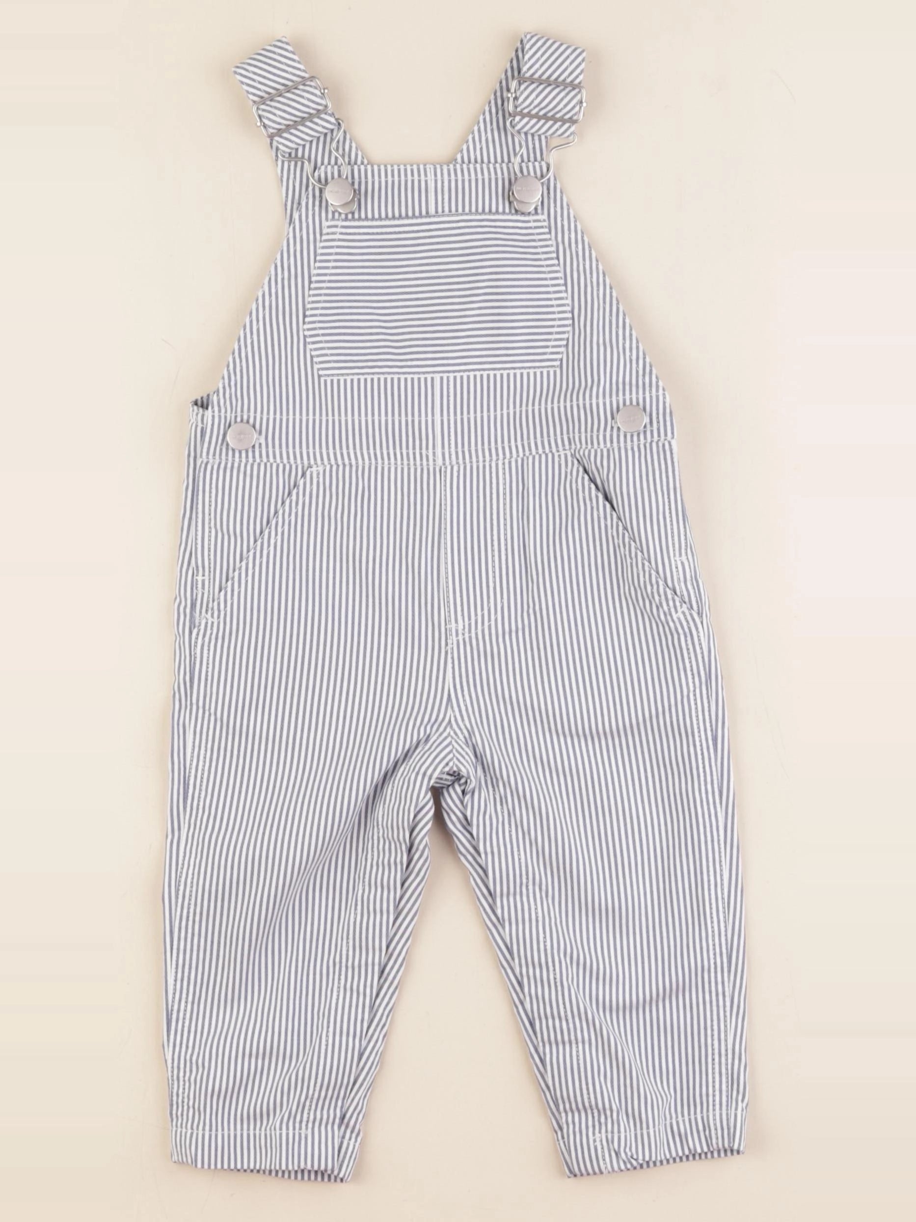 Jacadi - salopette bleu, blanc - 12 mois