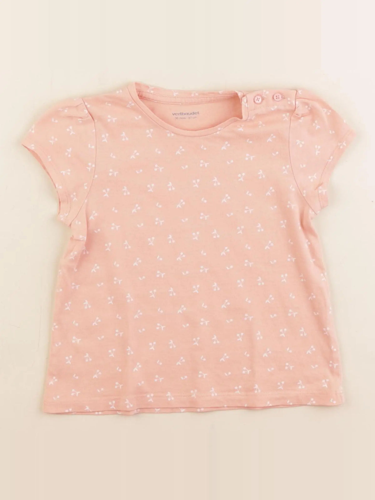 Vertbaudet - tee-shirt orange - 36 mois