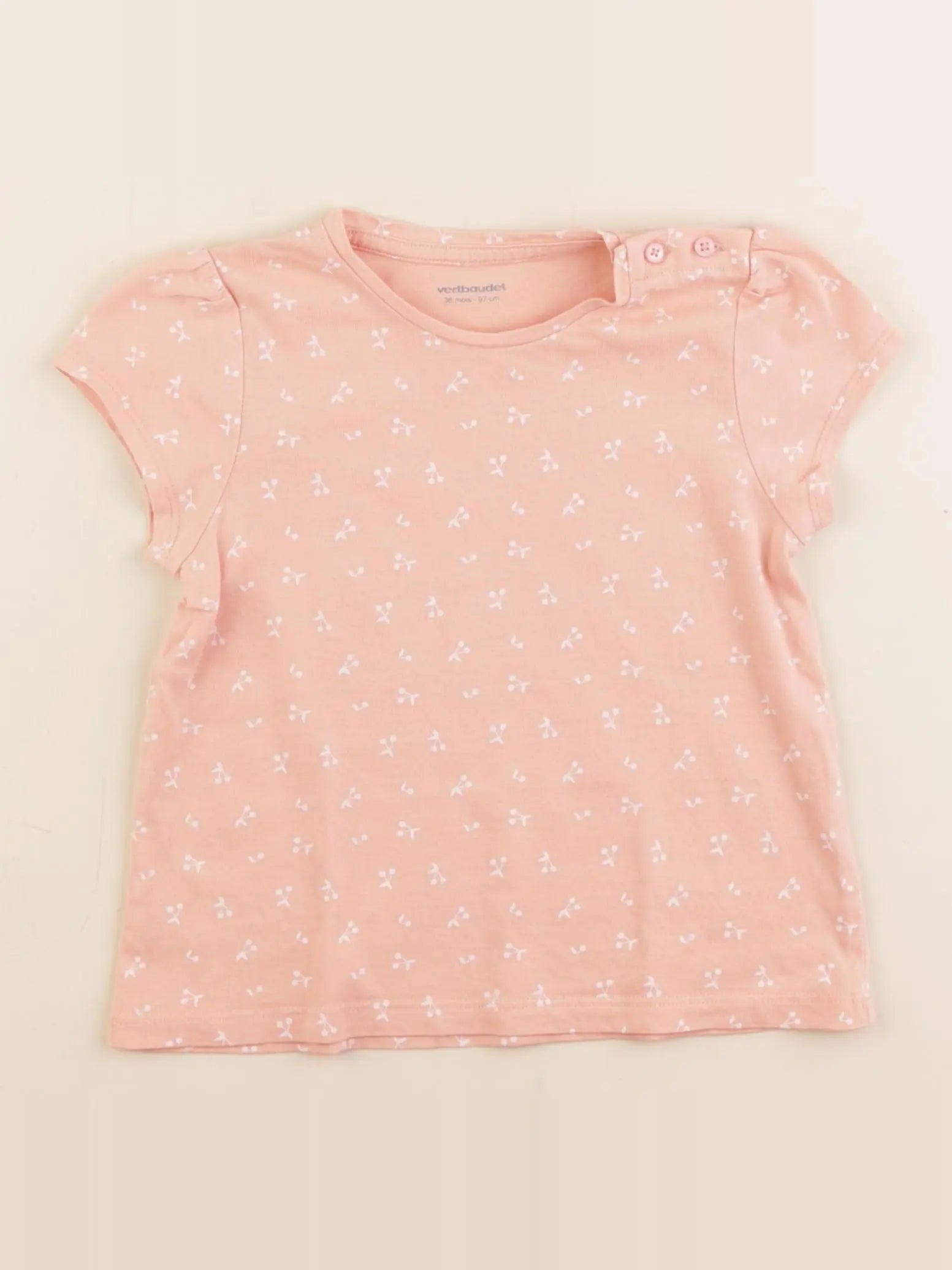 Vertbaudet - tee-shirt orange - 36 mois