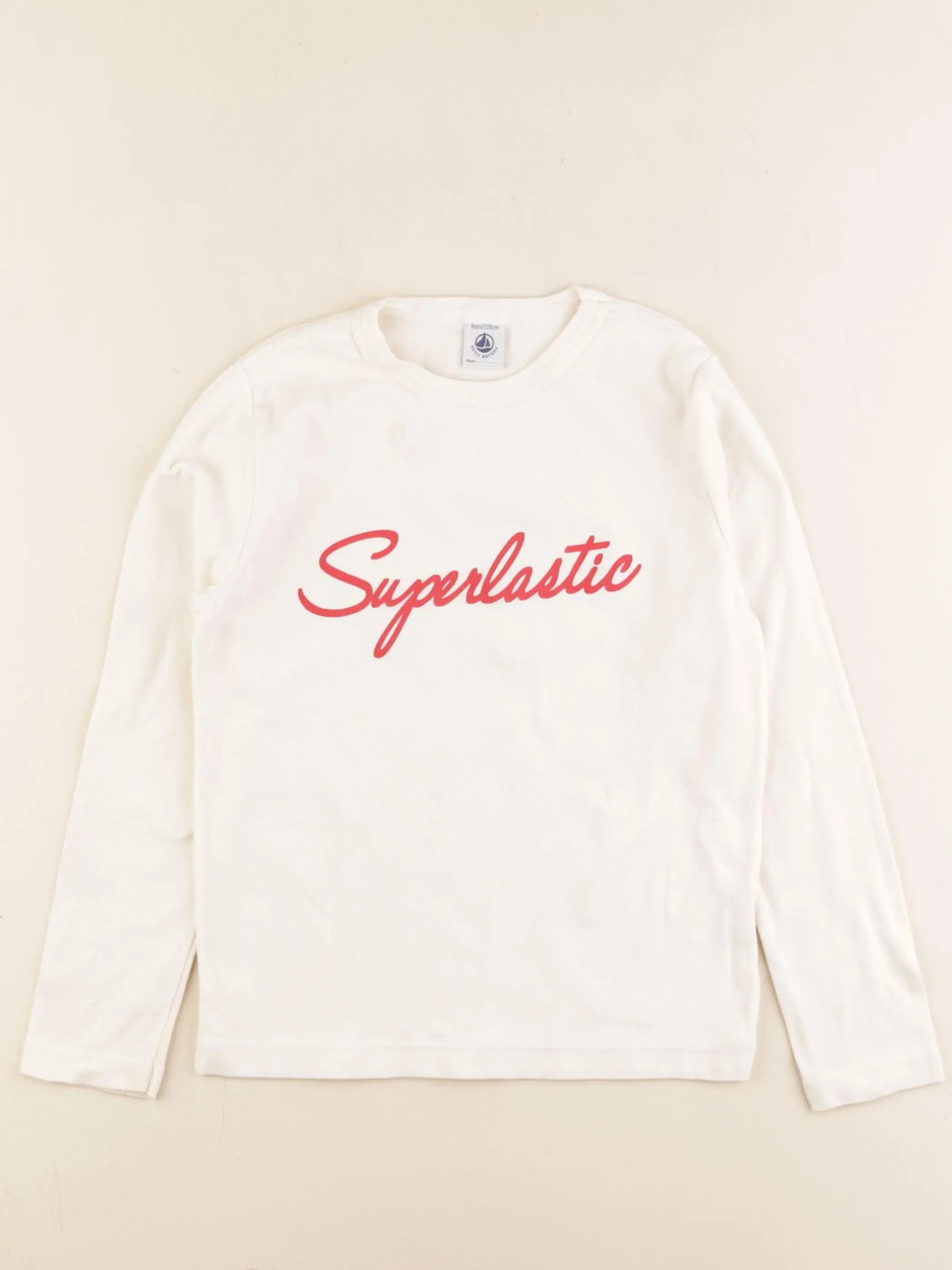 Petit Bateau - tee-shirt beige - 8 ans