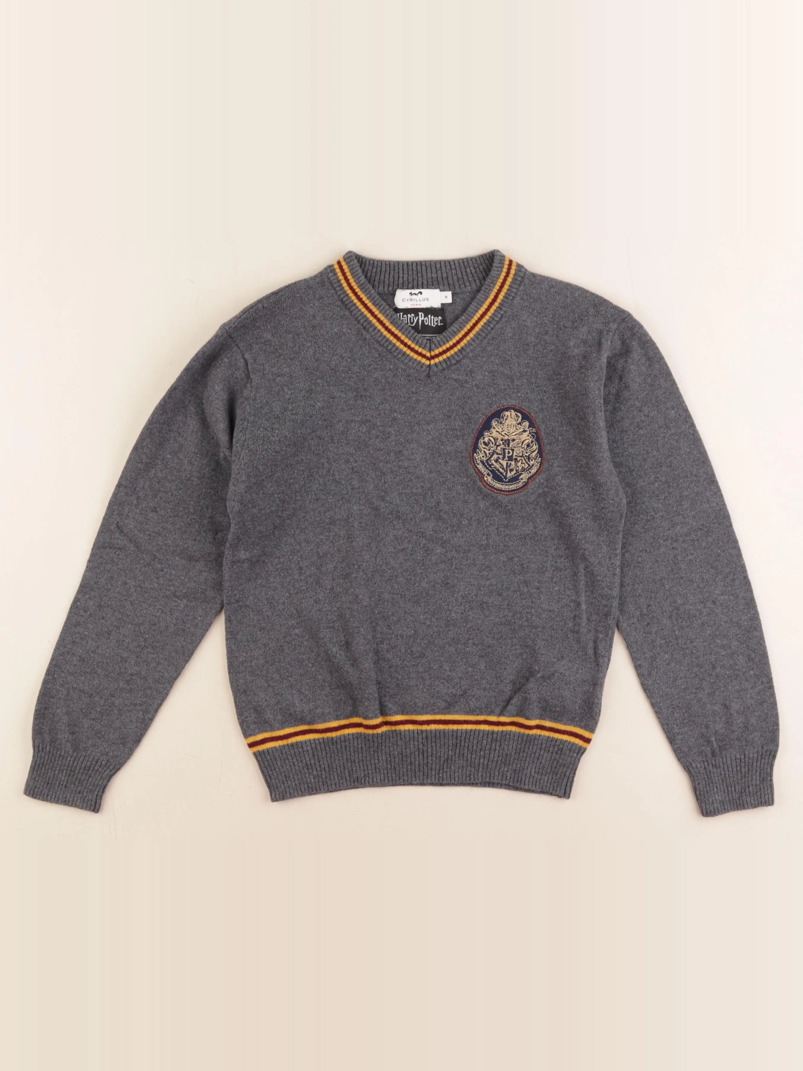 Cyrillus - pull gris - 8 ans