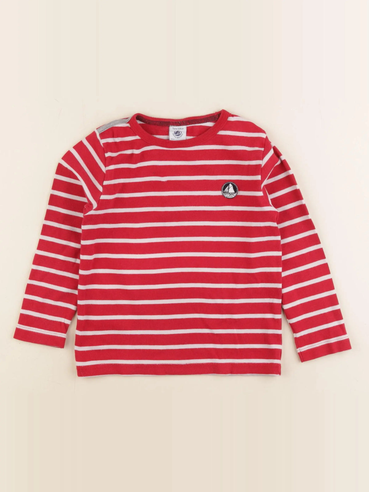 Petit Bateau - tee-shirt rouge - 5 ans
