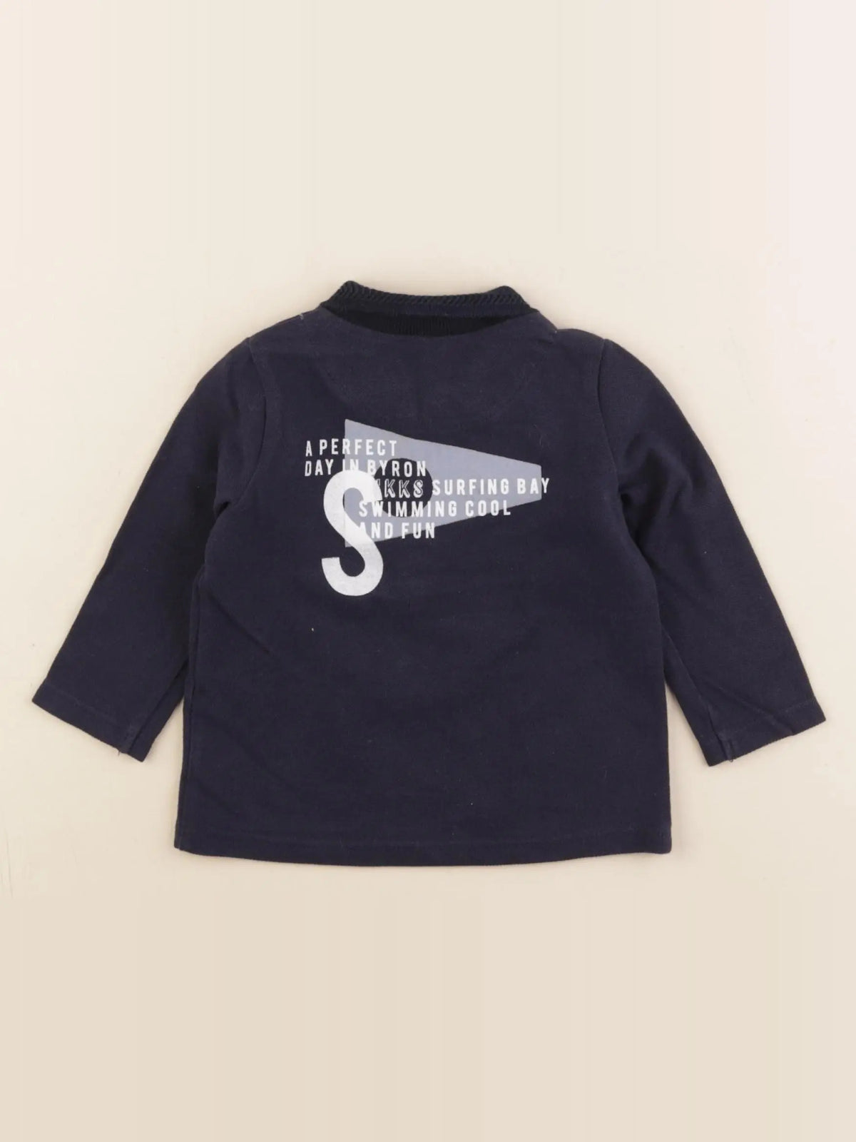 IKKS - polo imprimé au dos bleu - 6 mois