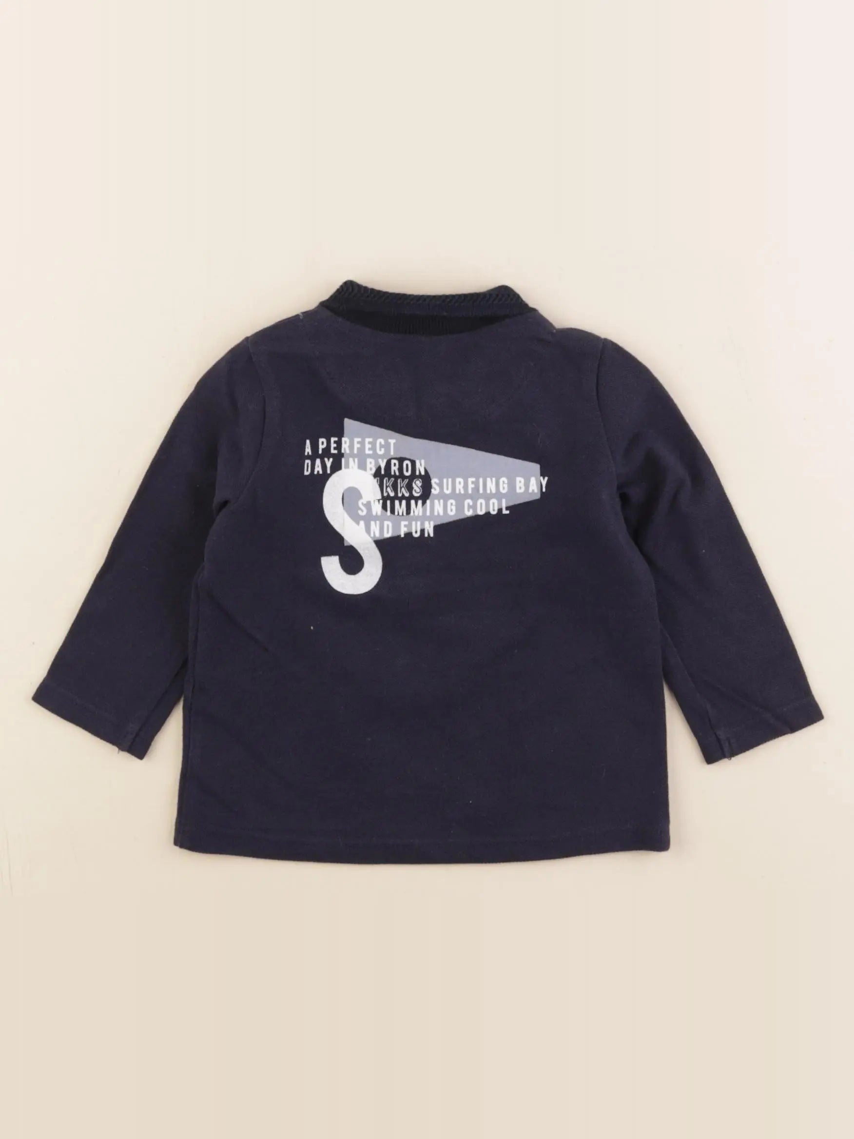 IKKS - polo imprimé au dos bleu - 6 mois