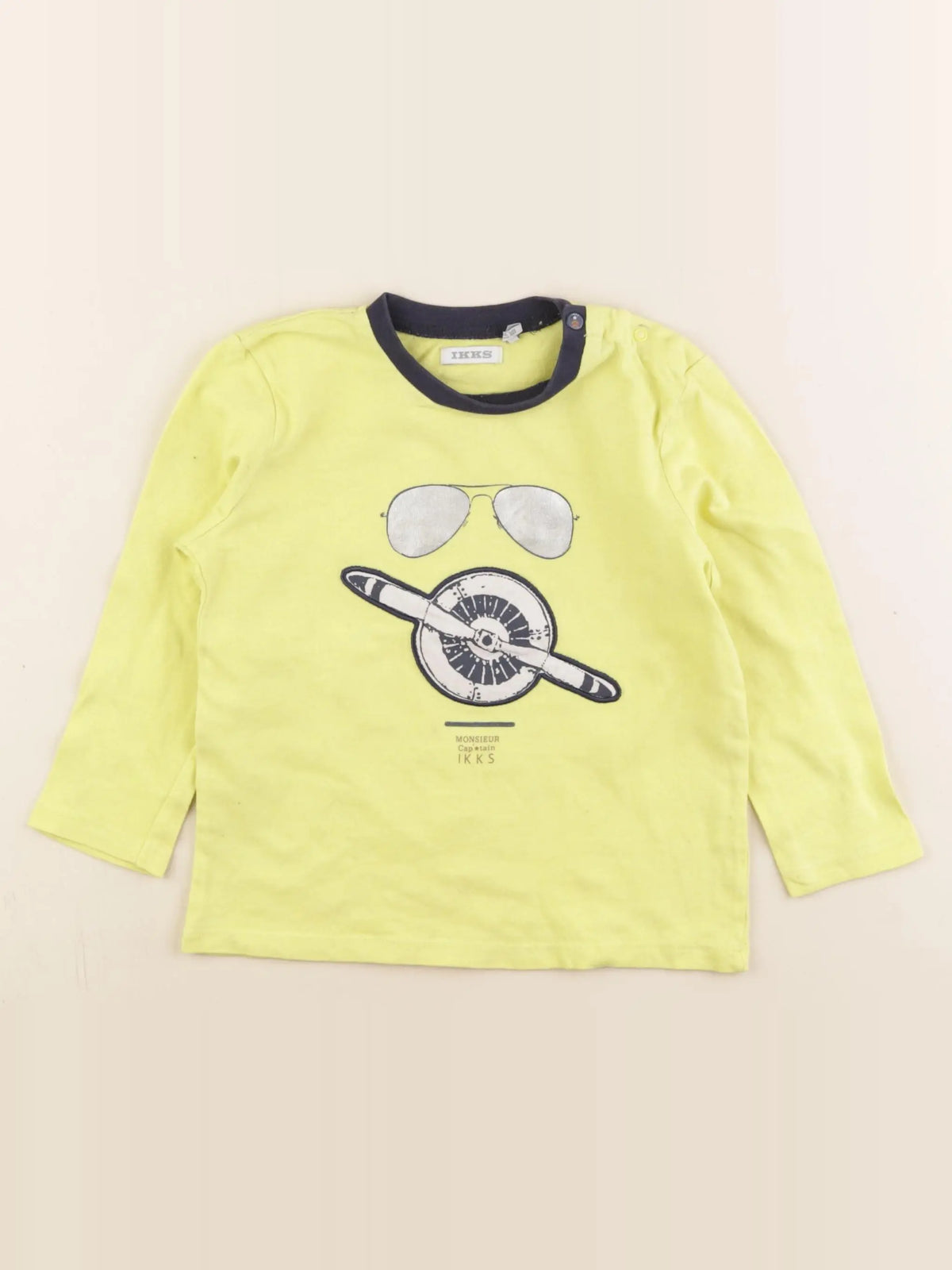 IKKS - tee-shirt jaune - 2 ans