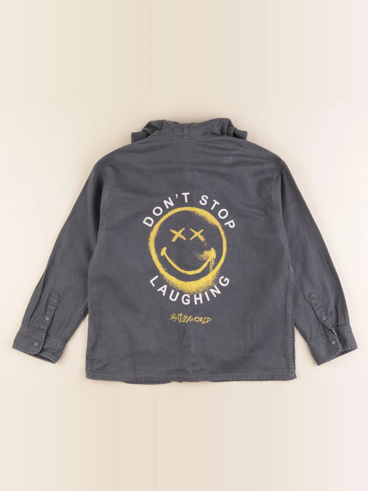 Zara - chemise imprimé au dos gris - 7 ans