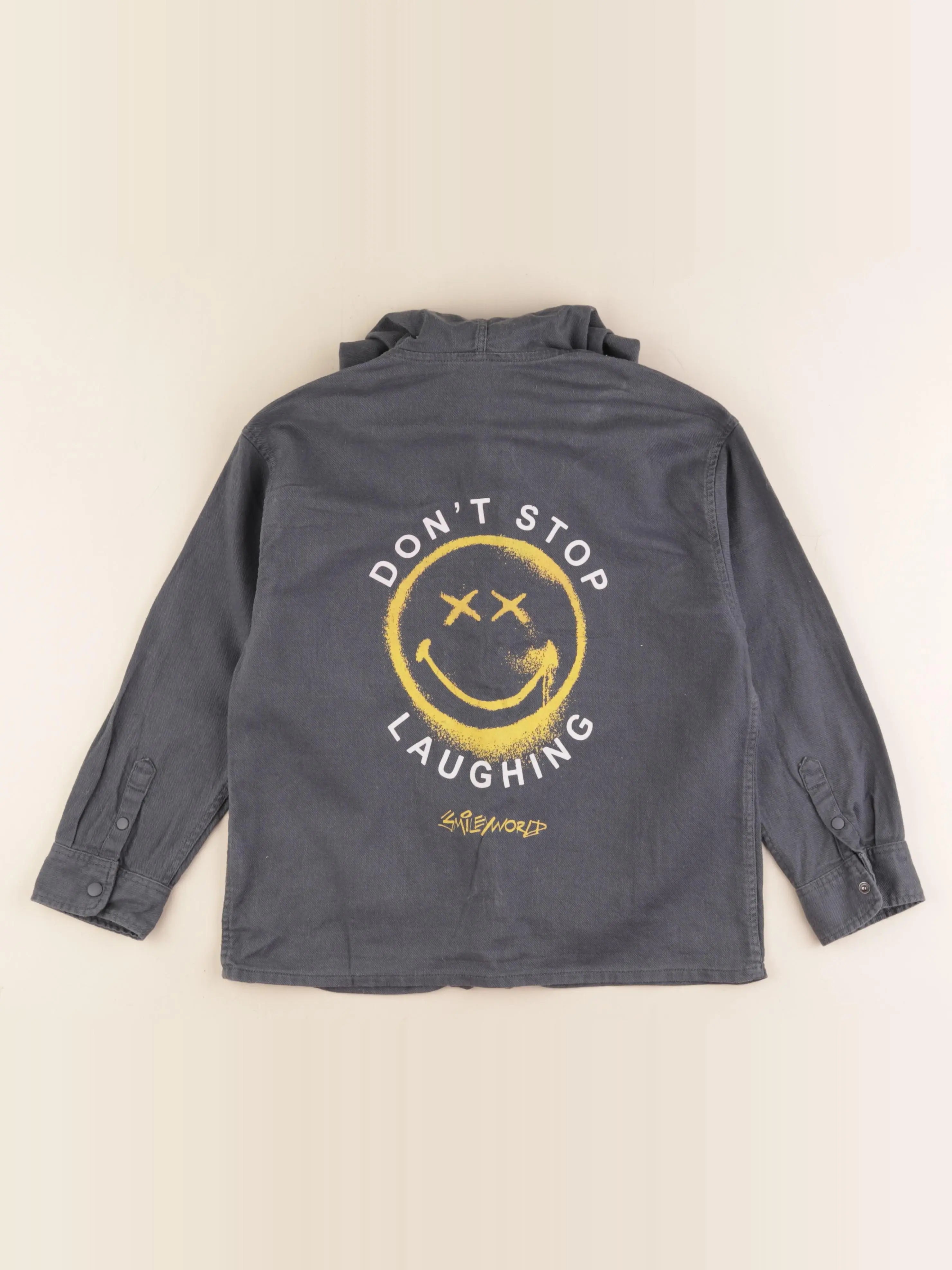 Zara - chemise imprimé au dos gris - 7 ans