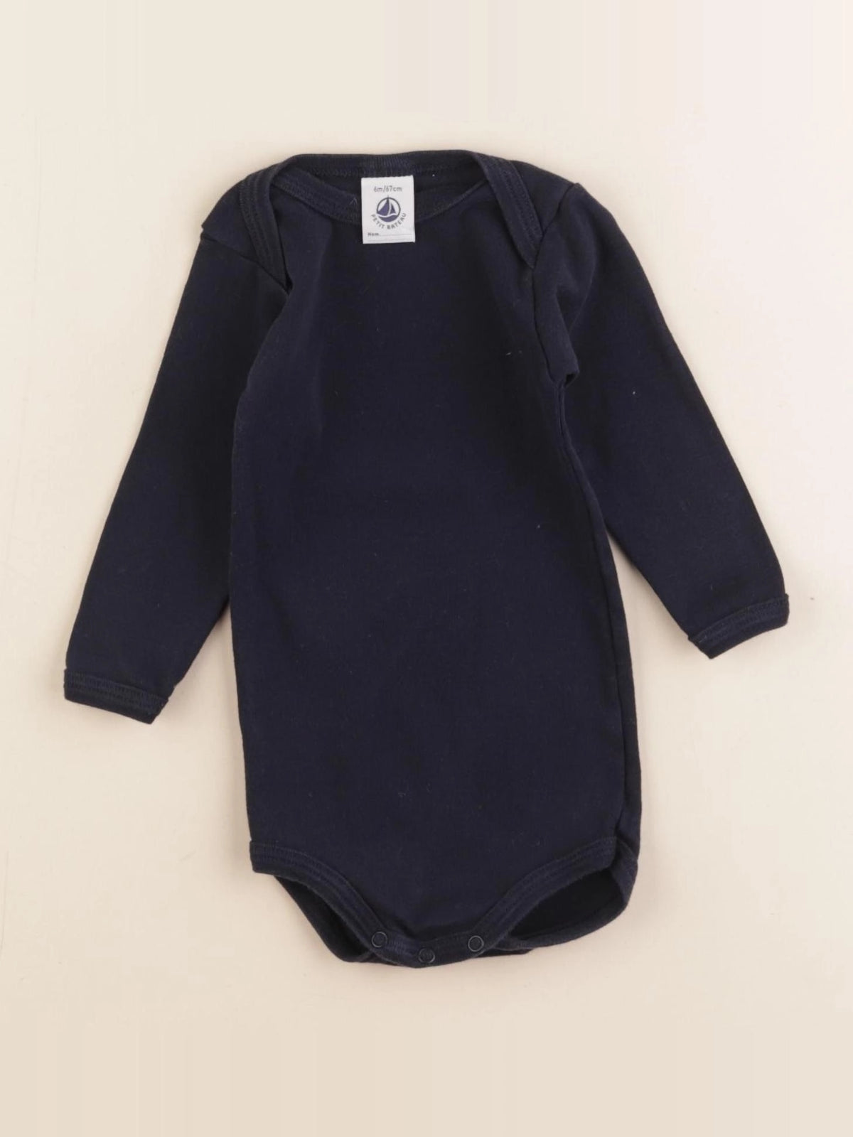 Petit Bateau - body bleu - 6 mois