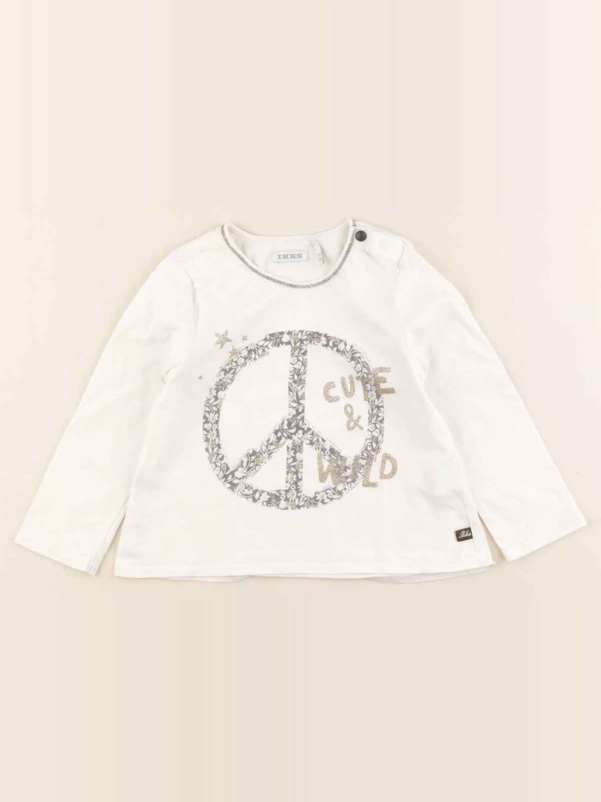 IKKS - tee-shirt blanc - 2 ans