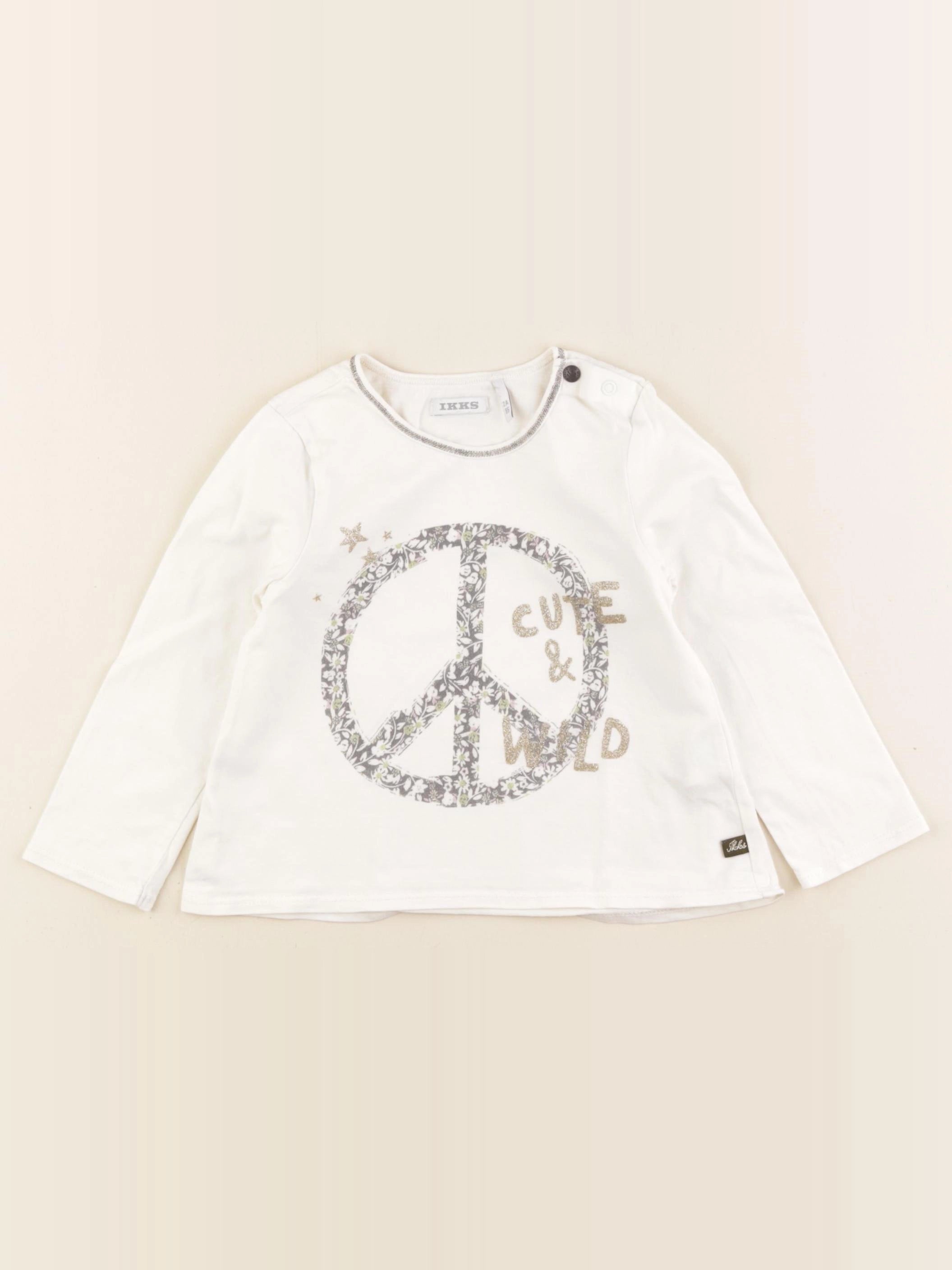 IKKS - tee-shirt blanc - 2 ans