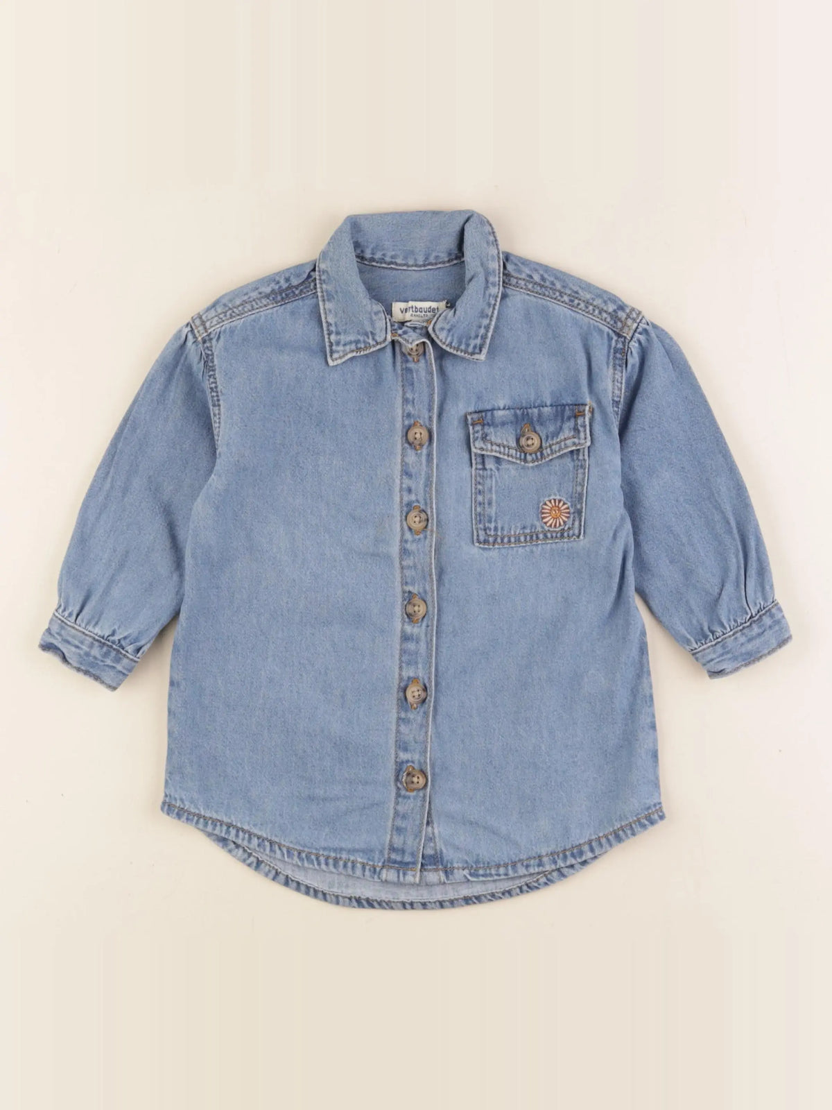 Vertbaudet - chemise bleu - 2 ans