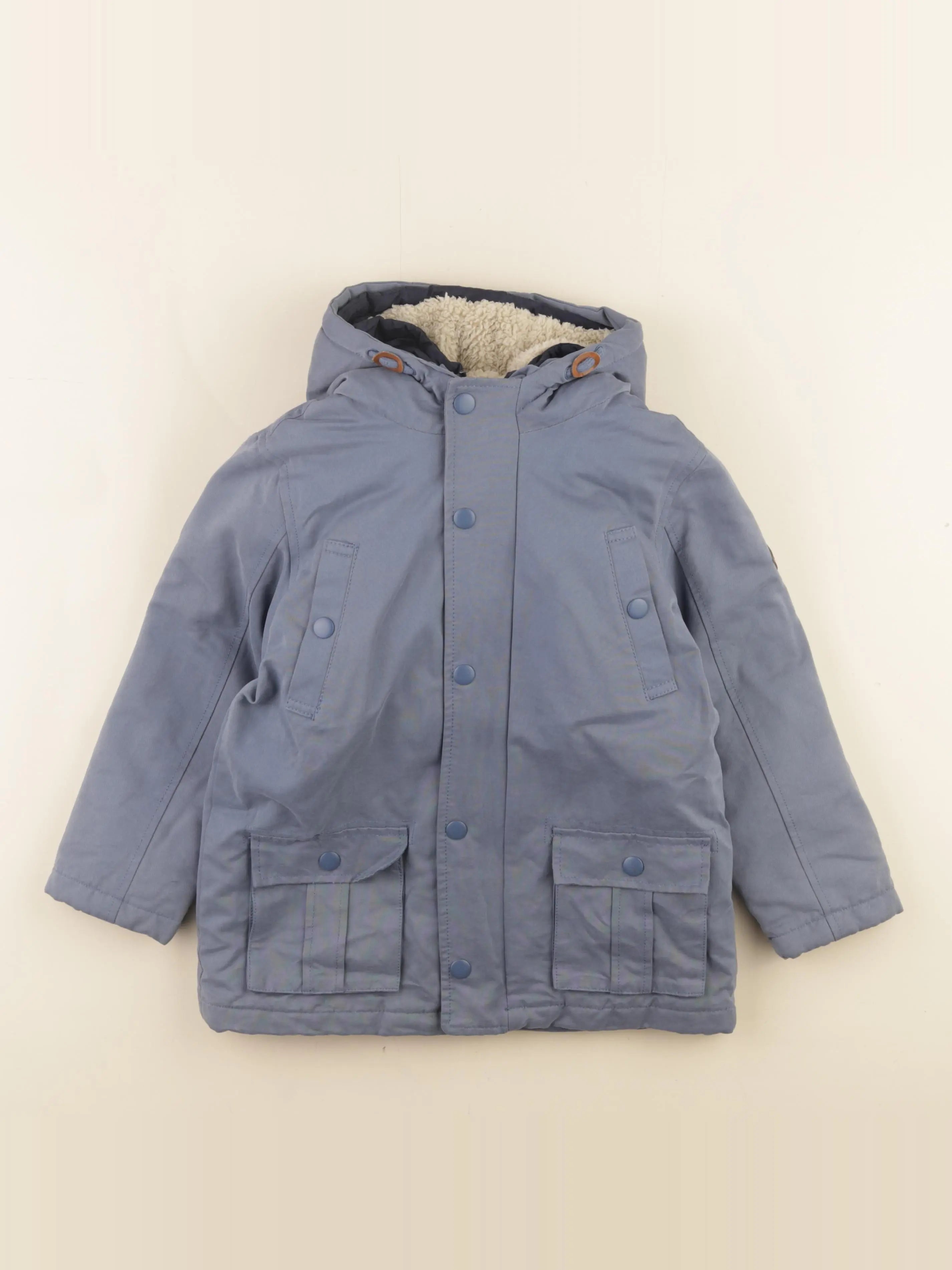 Vertbaudet - manteau doublure amovible bleu - 6 ans