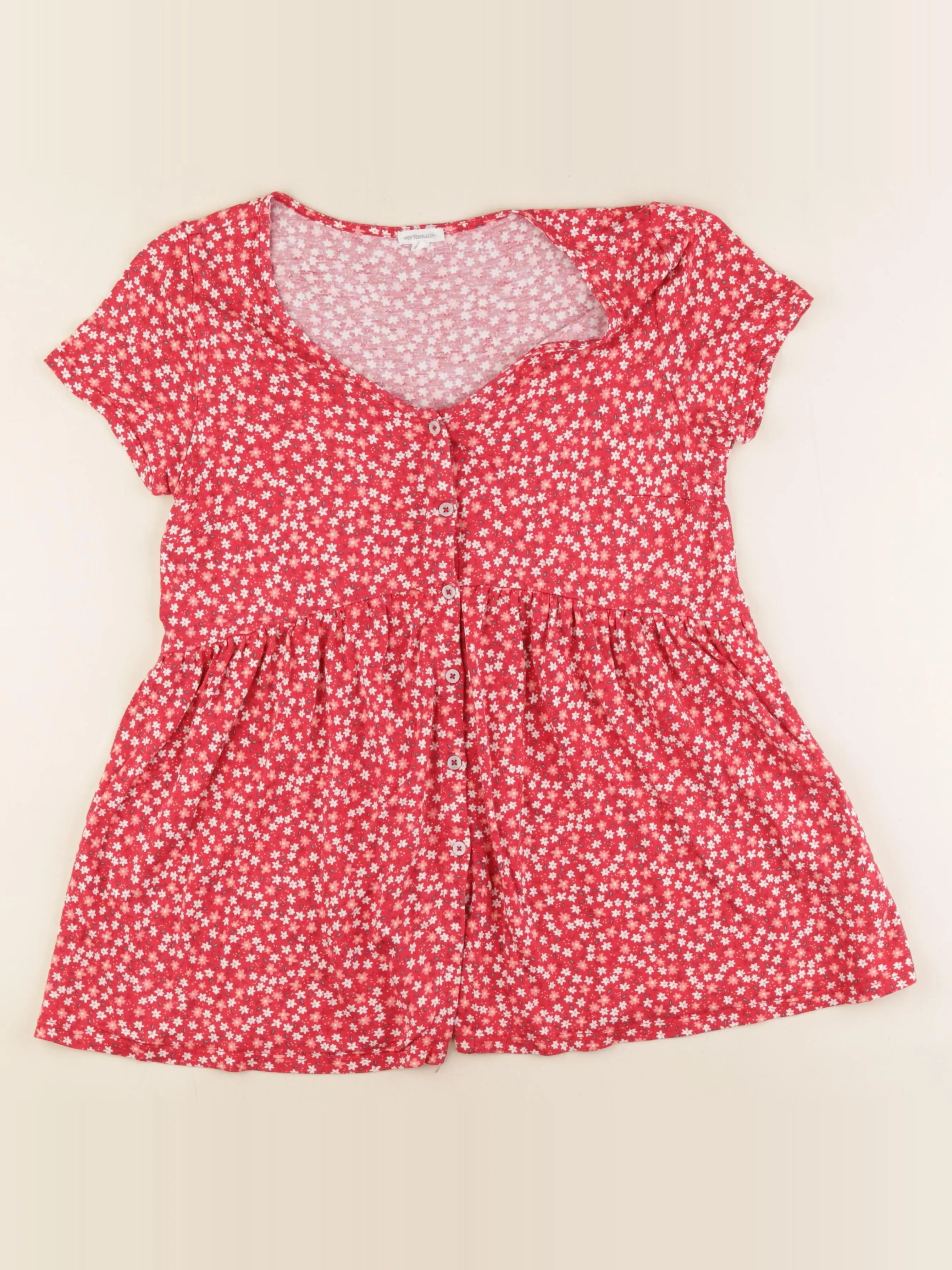 Vertbaudet - tee-shirt grossesse rouge - 38 à 40