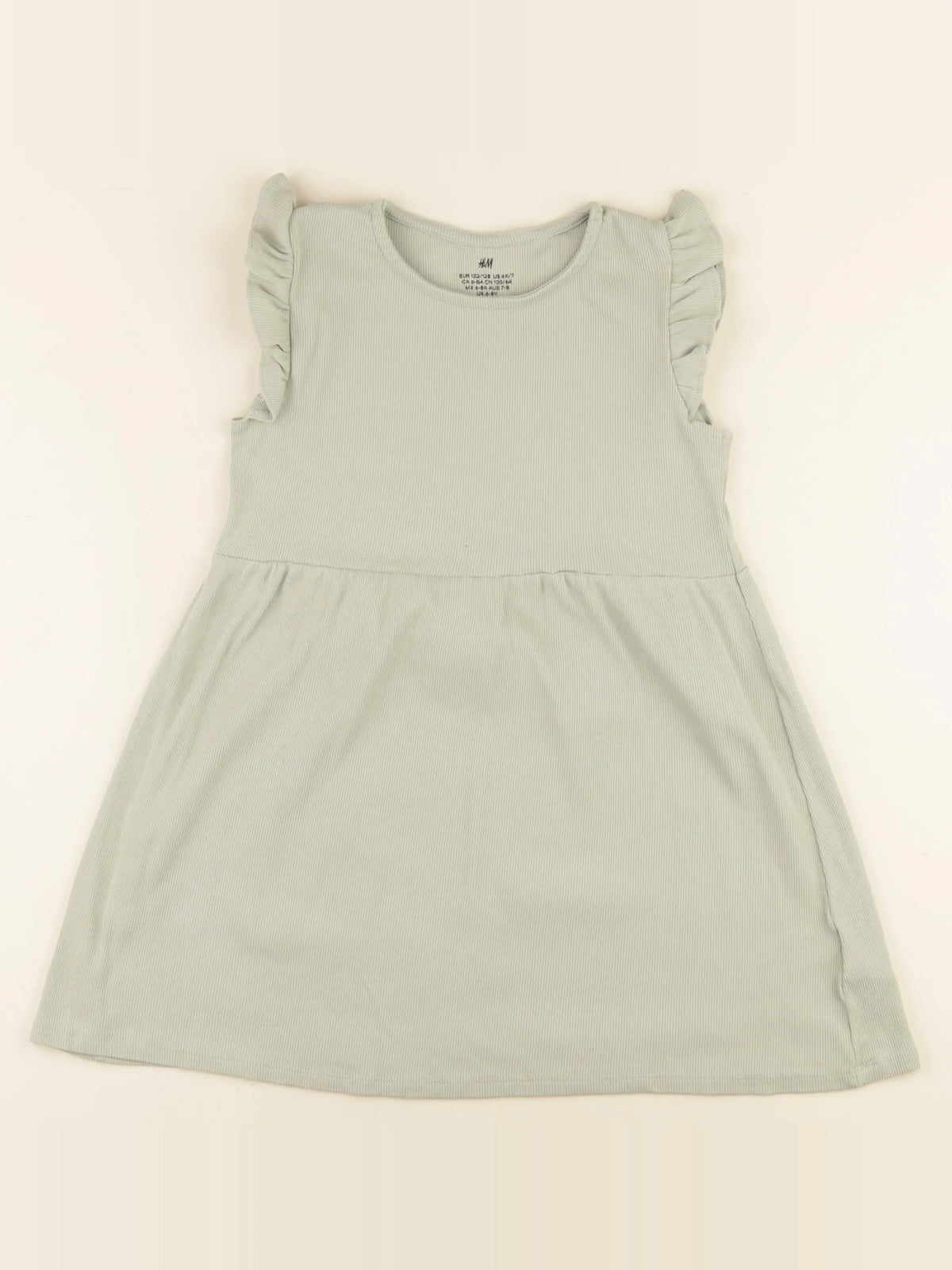 H&M - robe vert - 6/8 ans