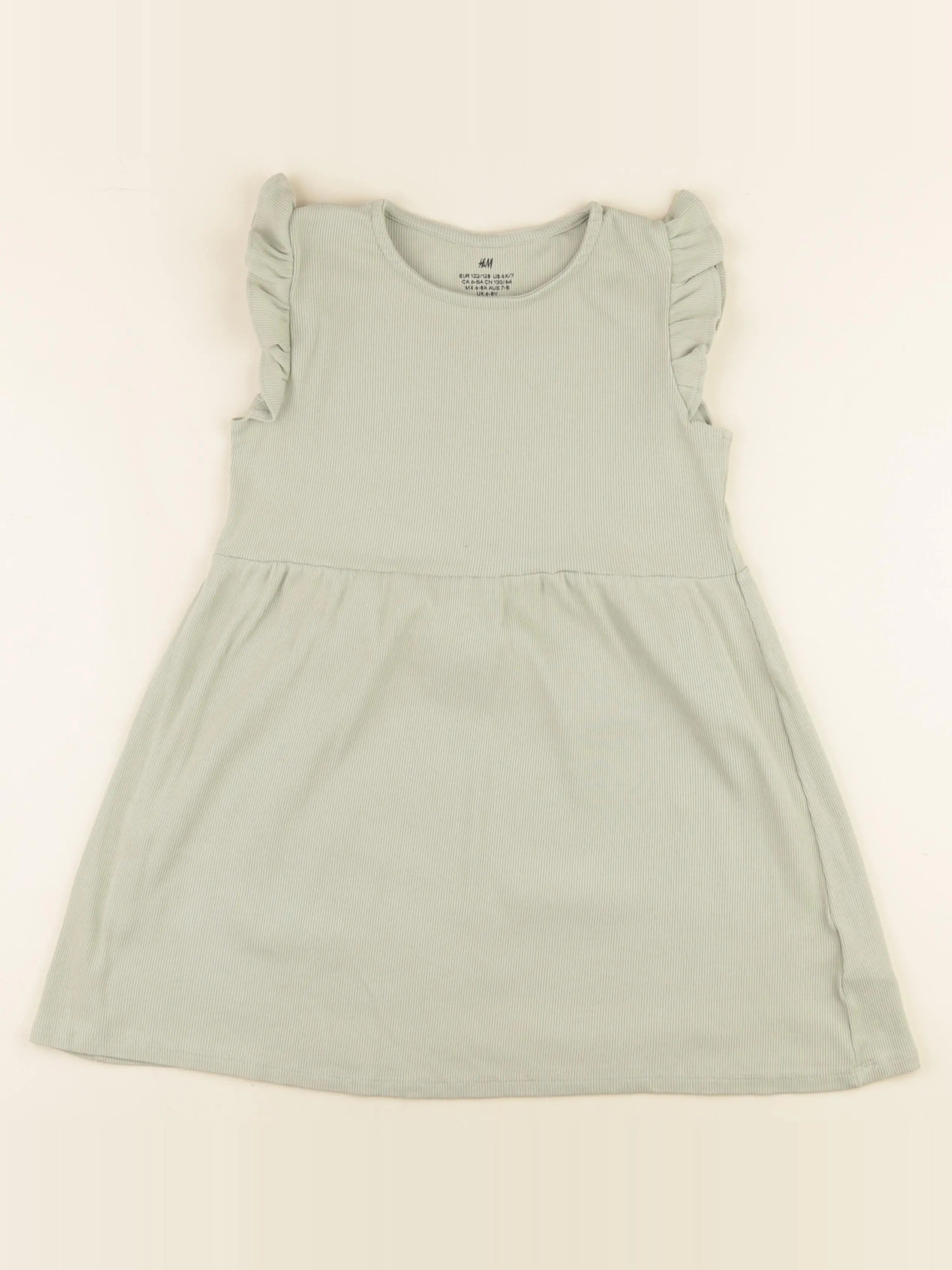 H&M - robe vert - 6/8 ans