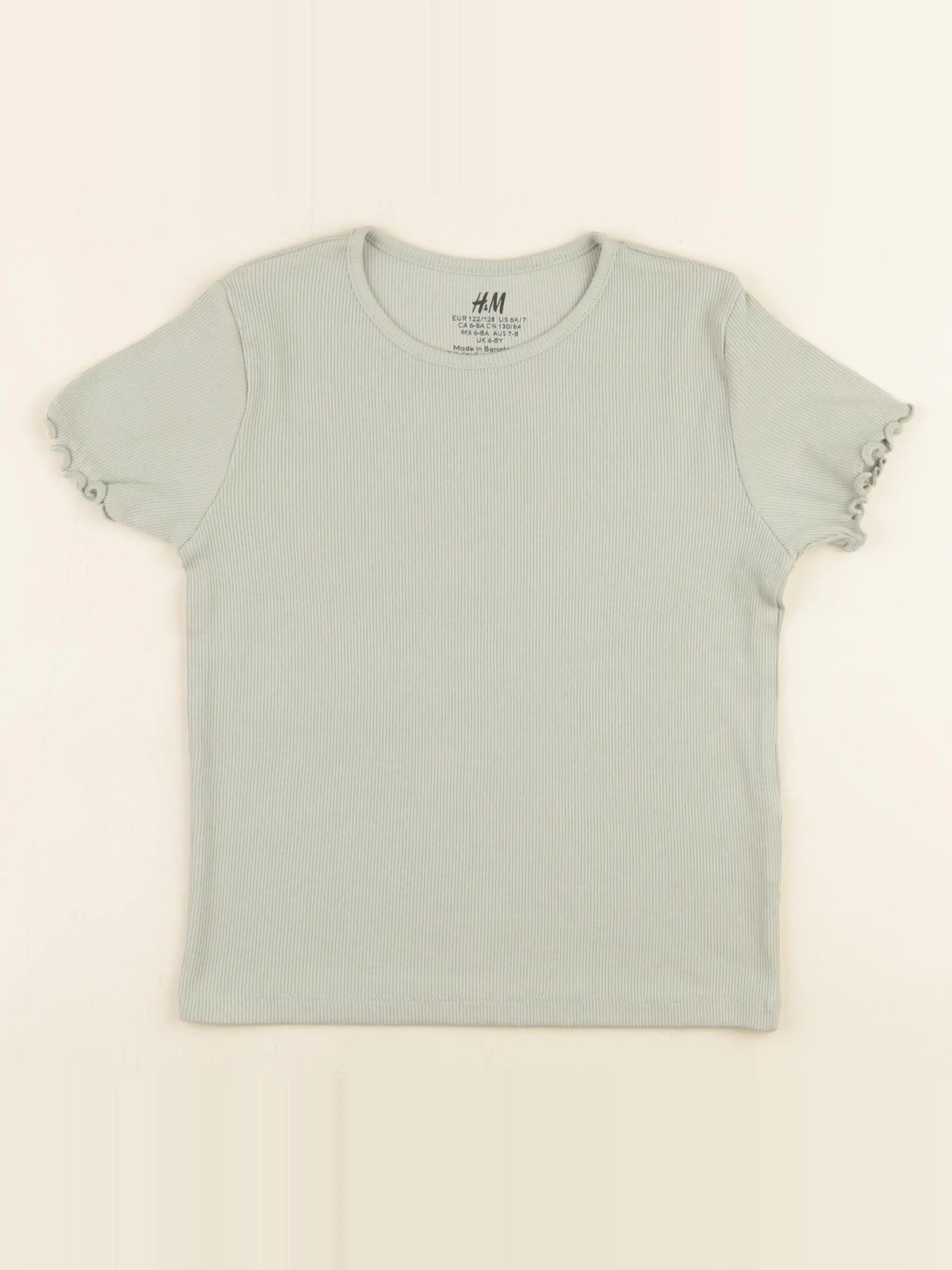 H&M - tee-shirt vert - 6/8 ans
