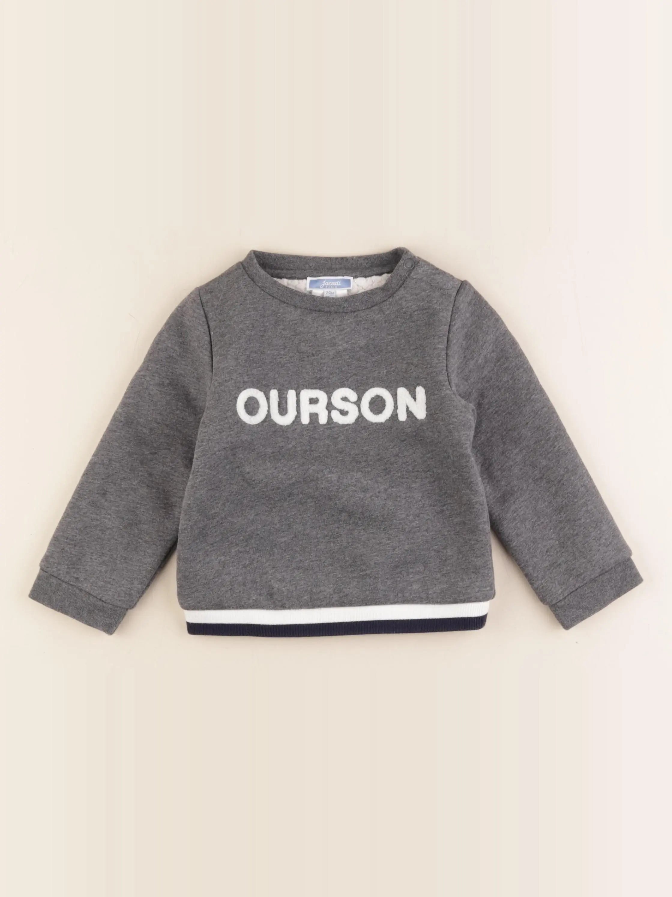 Jacadi - sweat gris - 24 mois