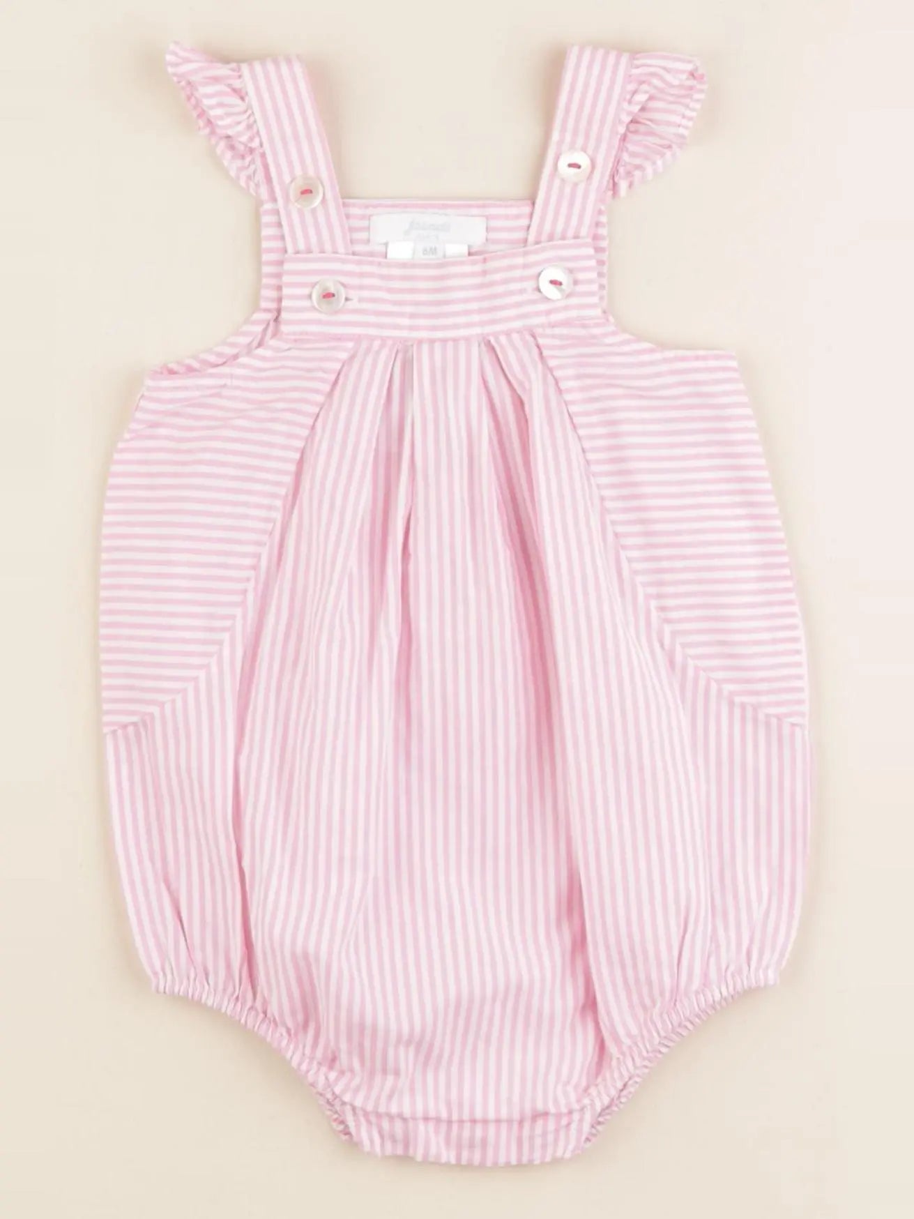 Jacadi - salopette blanc, rose - 6 mois