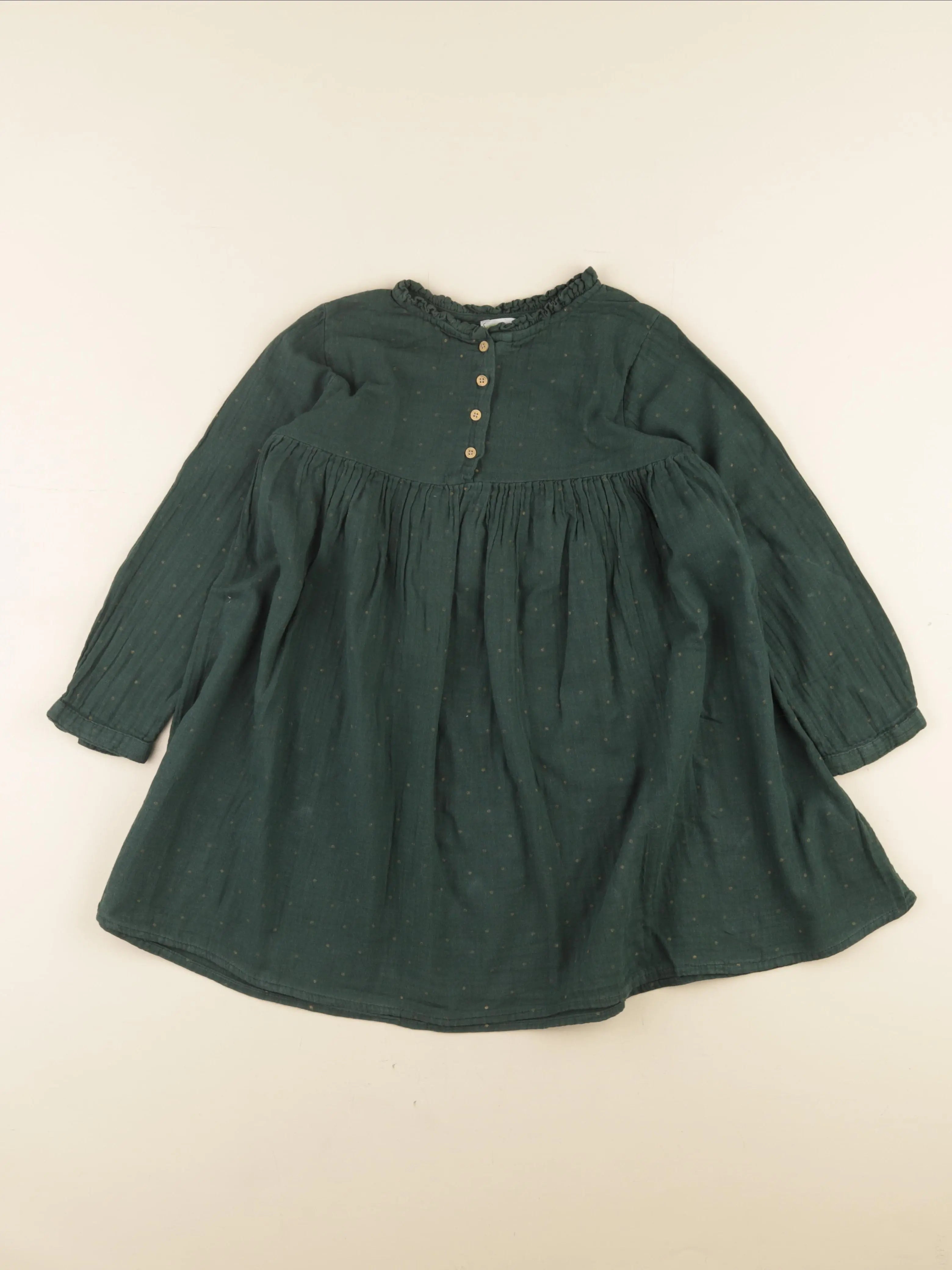 Vertbaudet - robe vert - 7 ans