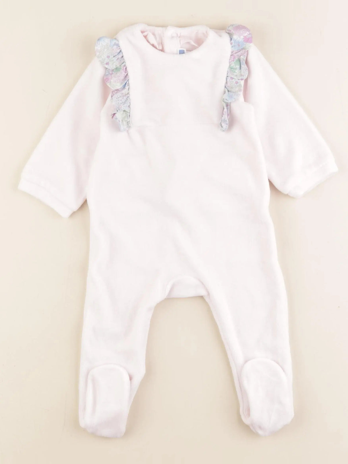 Jacadi - pyjama liberty velours rose - 6 mois