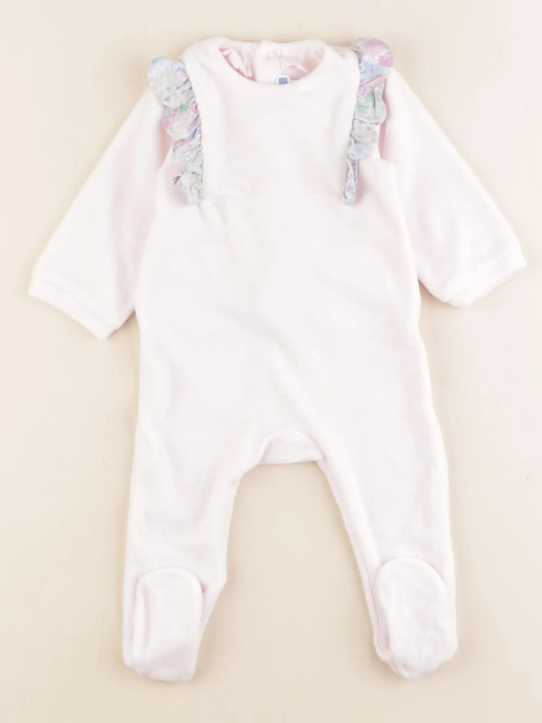 Jacadi - pyjama liberty velours rose - 6 mois