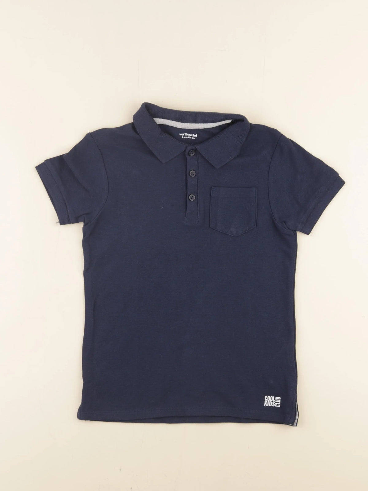 Vertbaudet - polo bleu - 8 ans