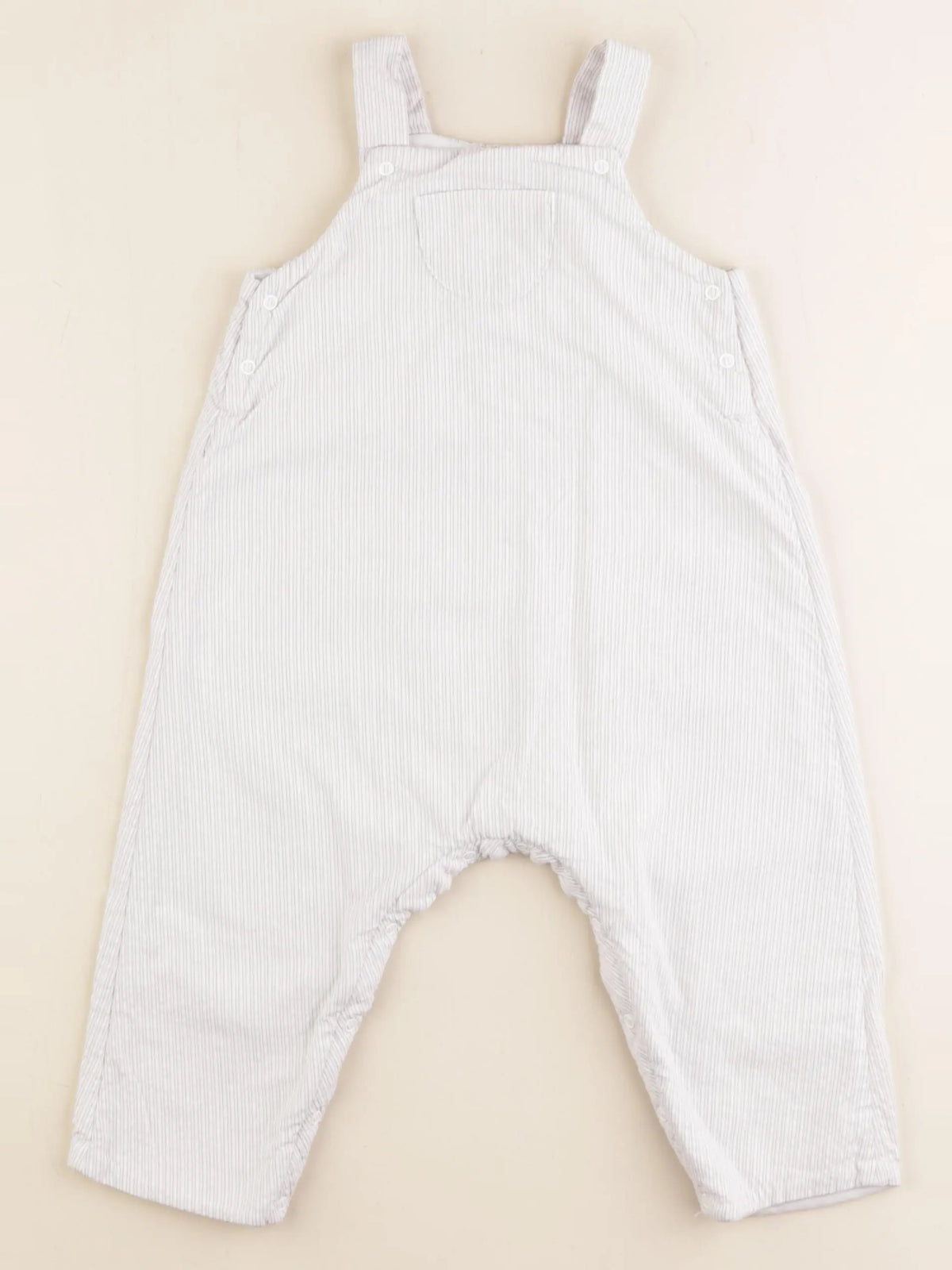 Petit Bateau - salopette blanc - 12 mois