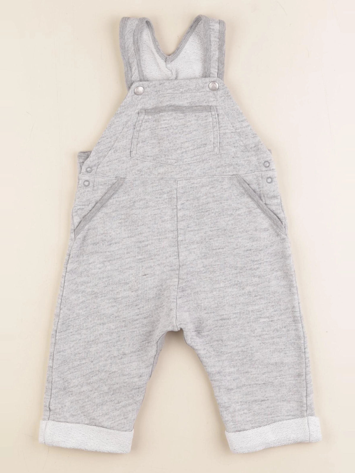 Petit Bateau - salopette gris - 12 mois