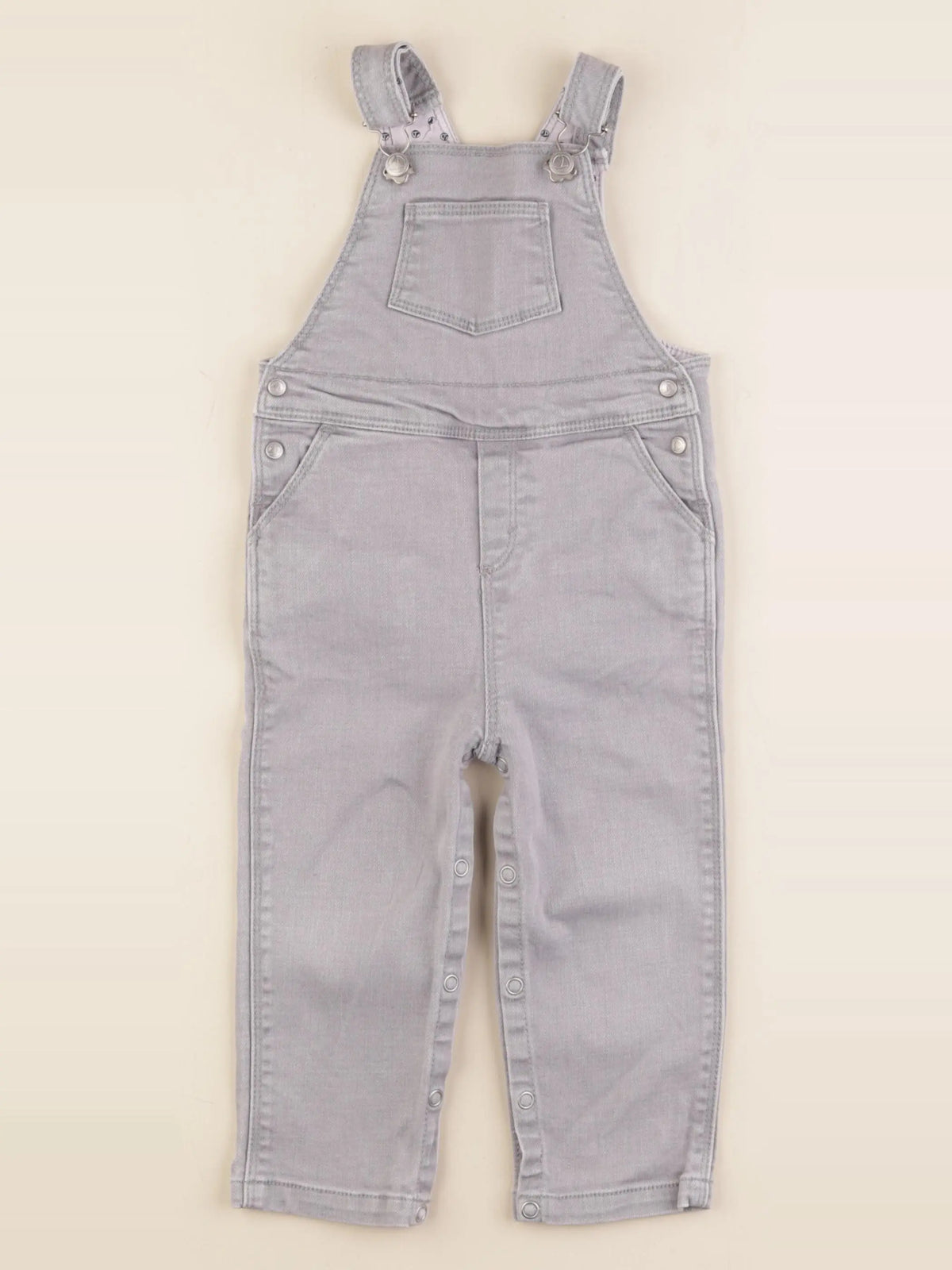 Petit Bateau - salopette gris - 18 mois