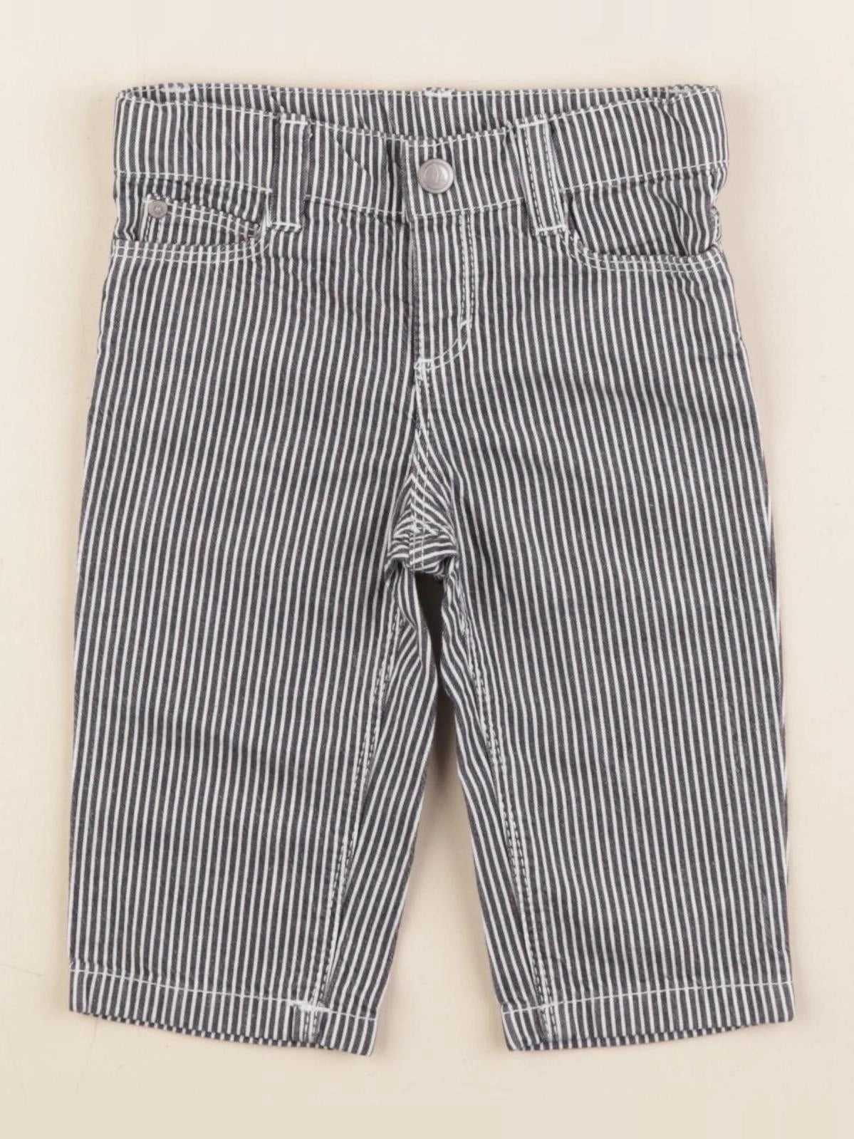 Petit Bateau - pantalon bleu - 6 mois