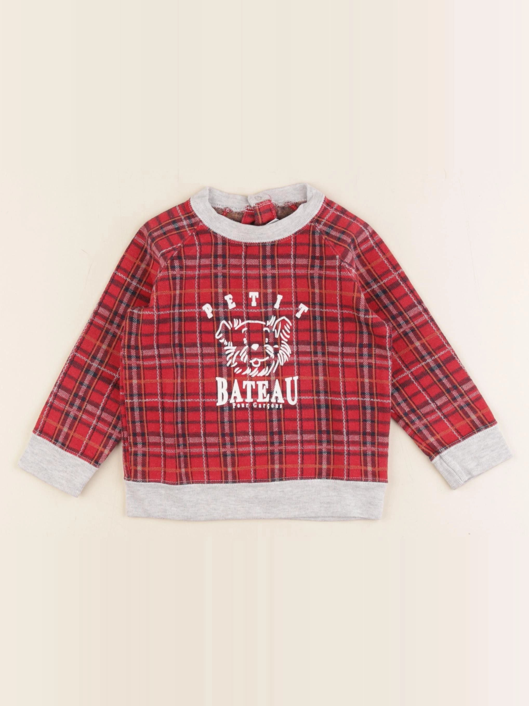 Petit Bateau - sweat rouge - 18 mois