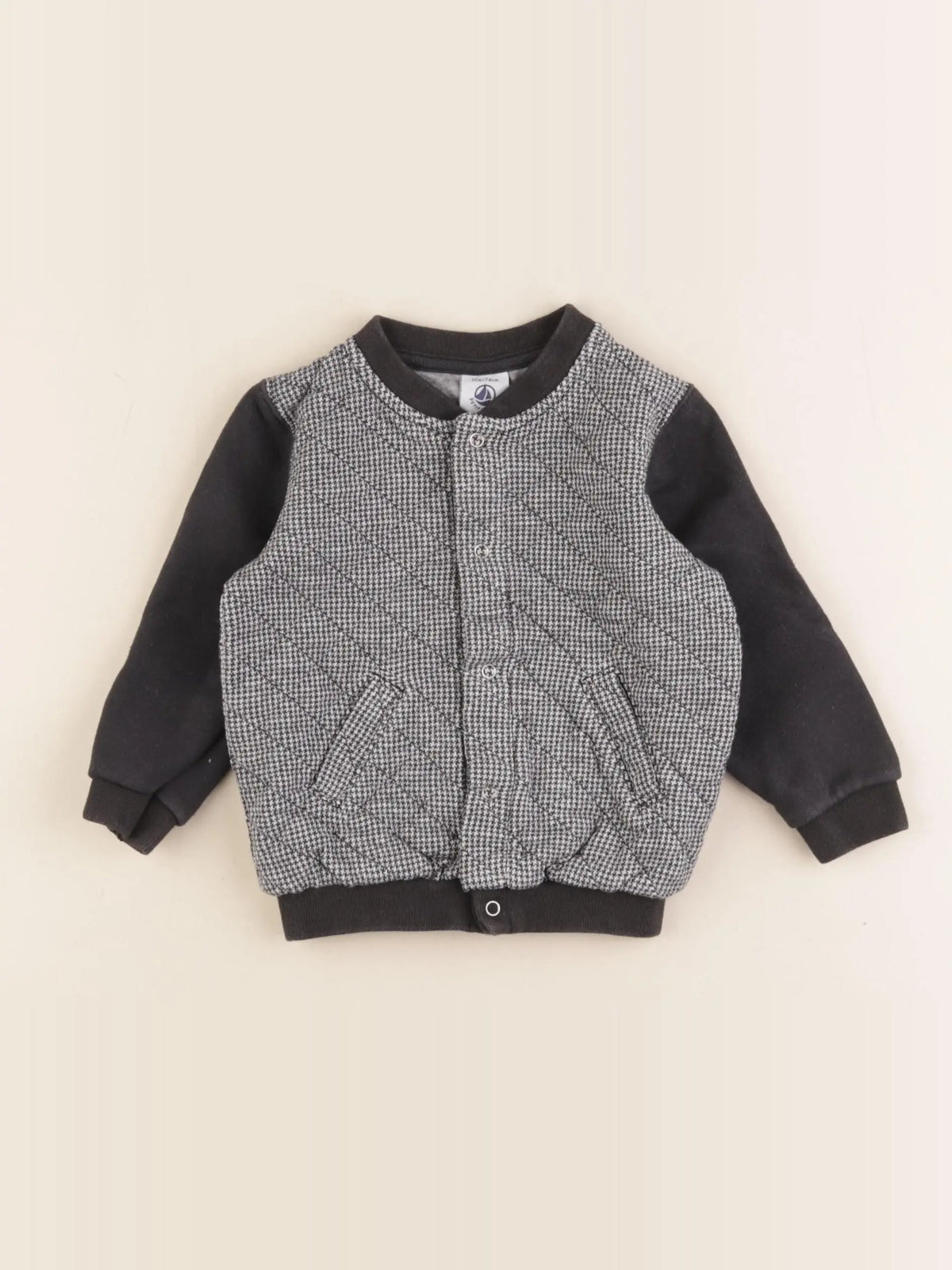 Petit Bateau - sweat gris - 12 mois