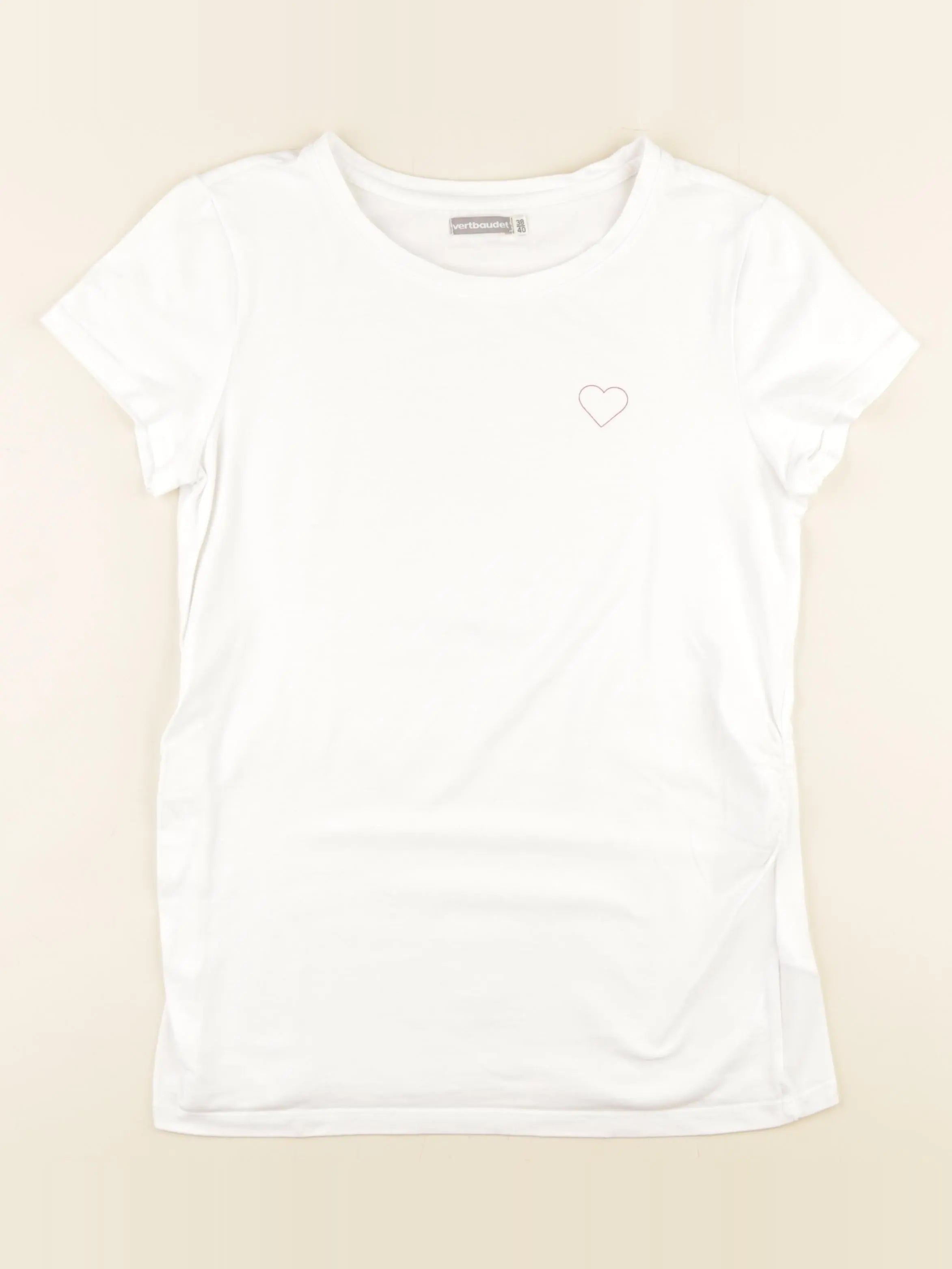 Vertbaudet - tee-shirt grossesse blanc - 38 à 40