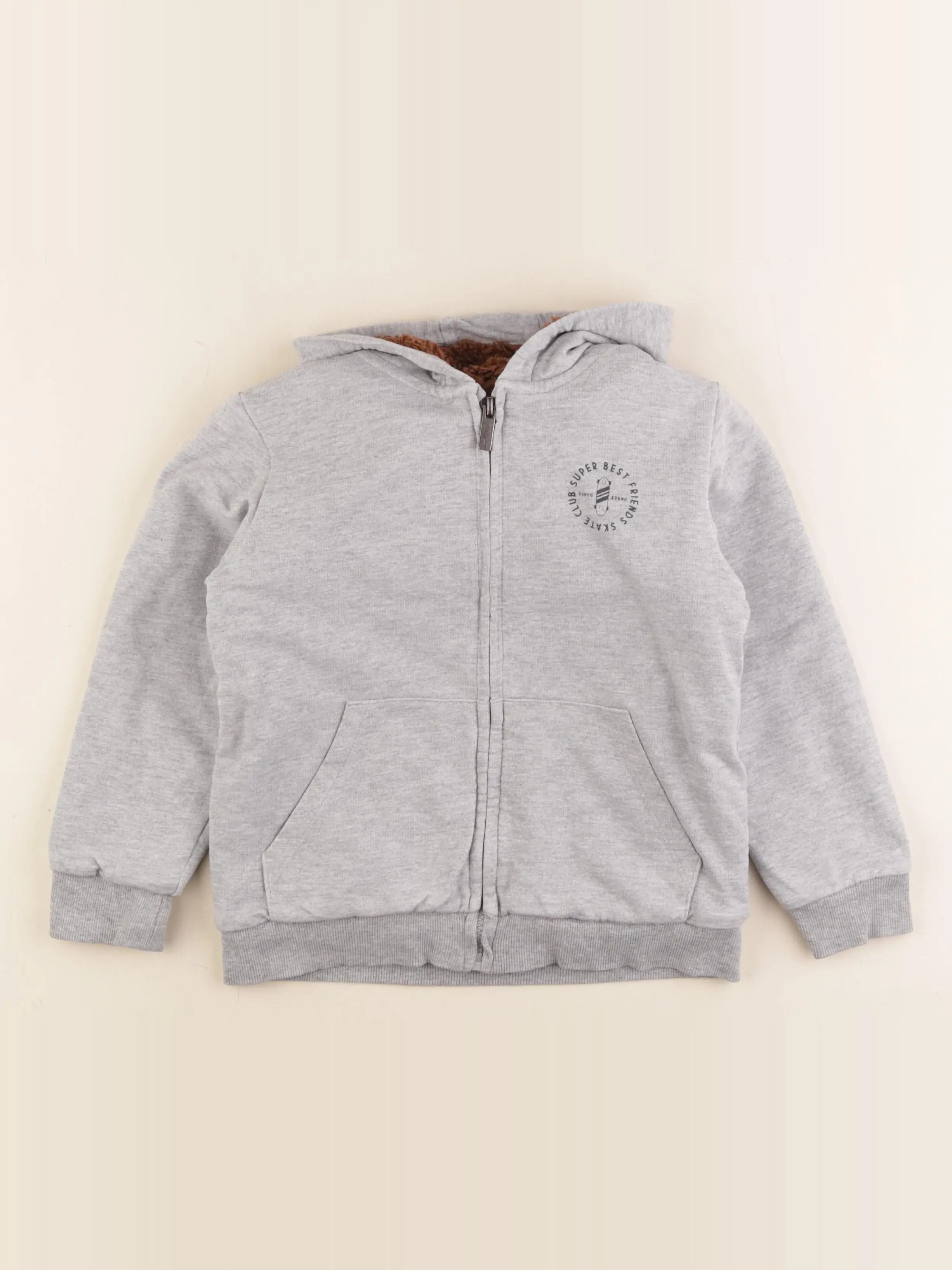 Vertbaudet - veste doublé gris - 6 ans