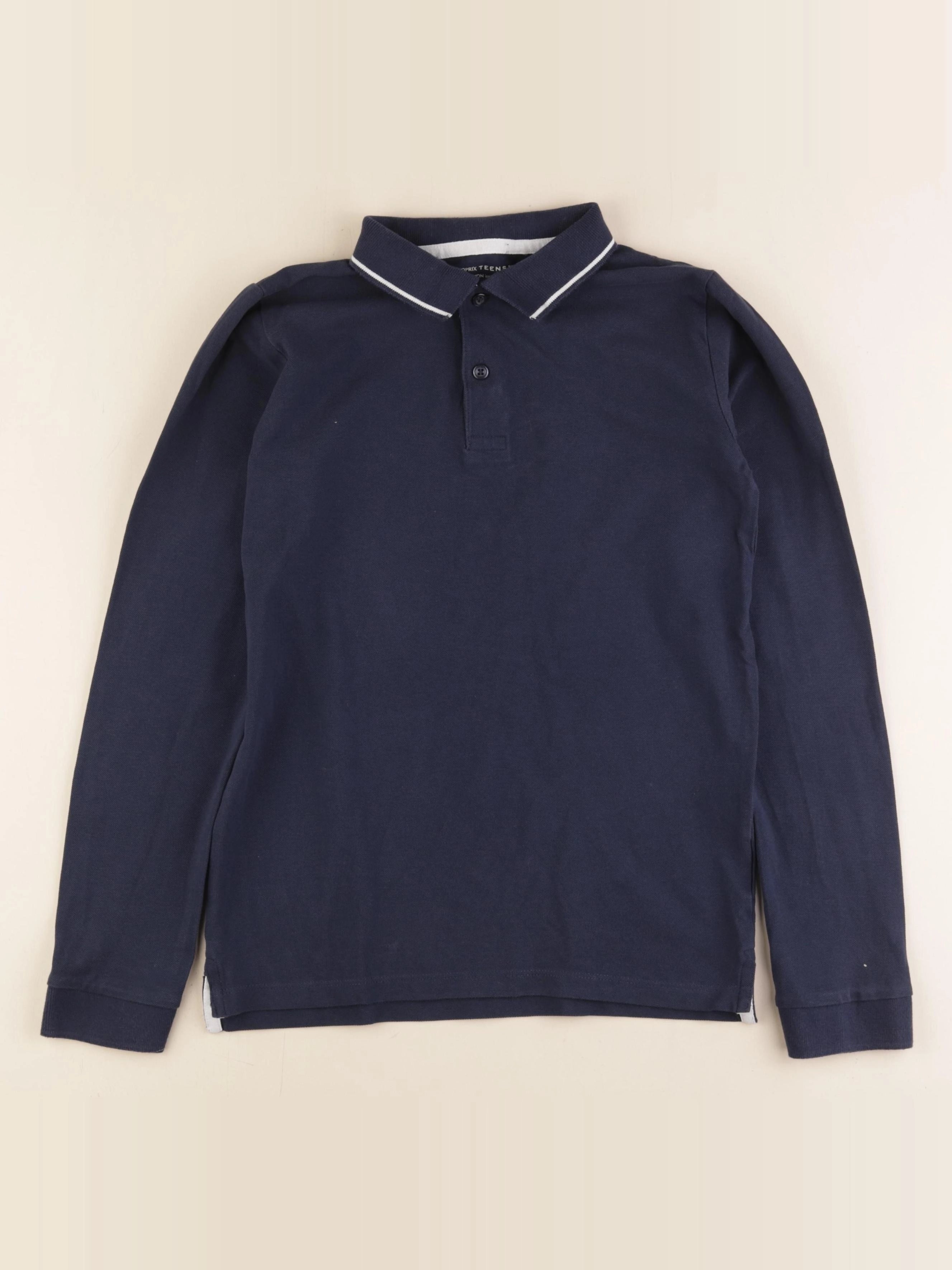 Monoprix - polo bleu - 14 ans