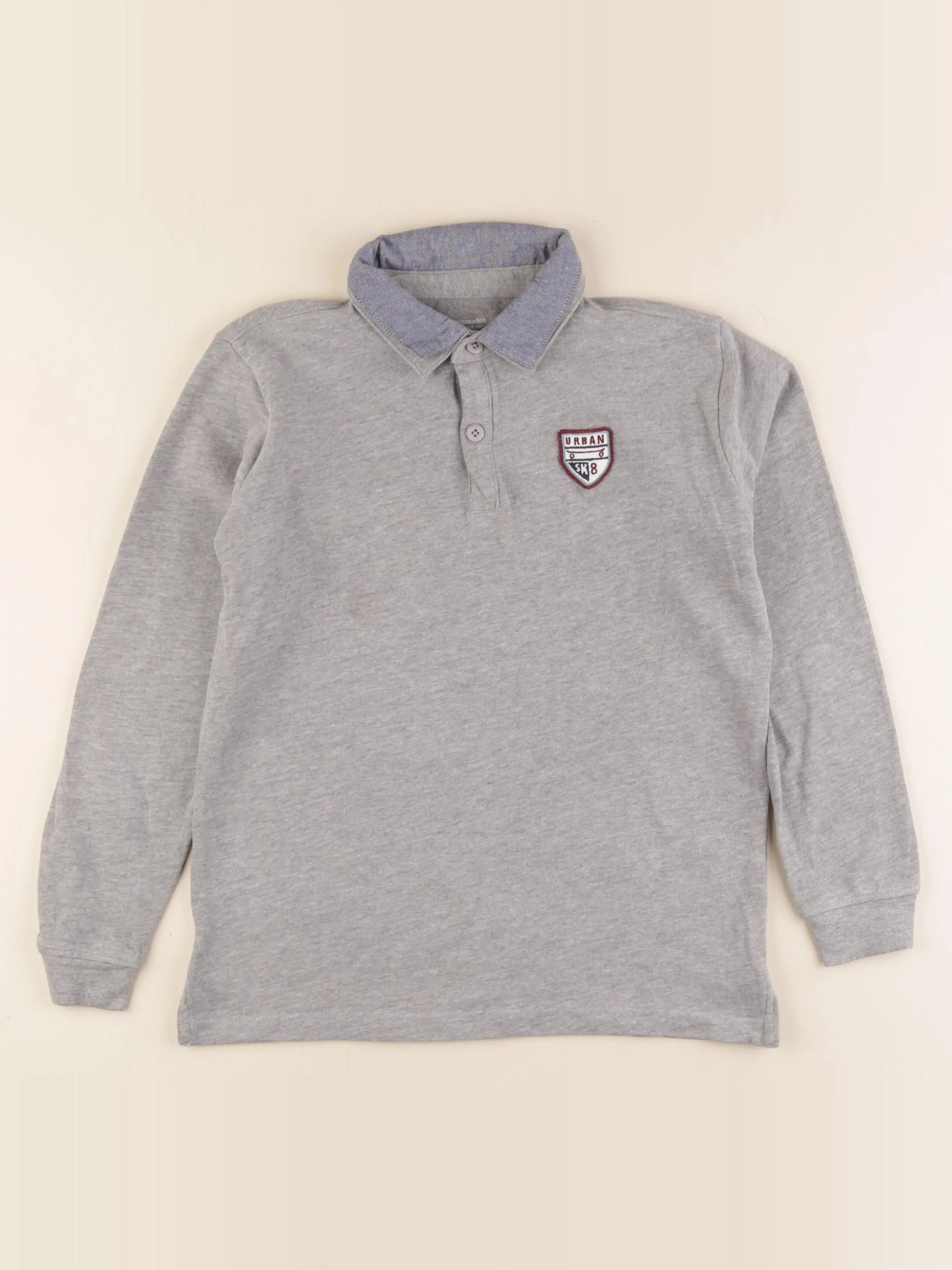Vertbaudet - polo gris - 12 ans