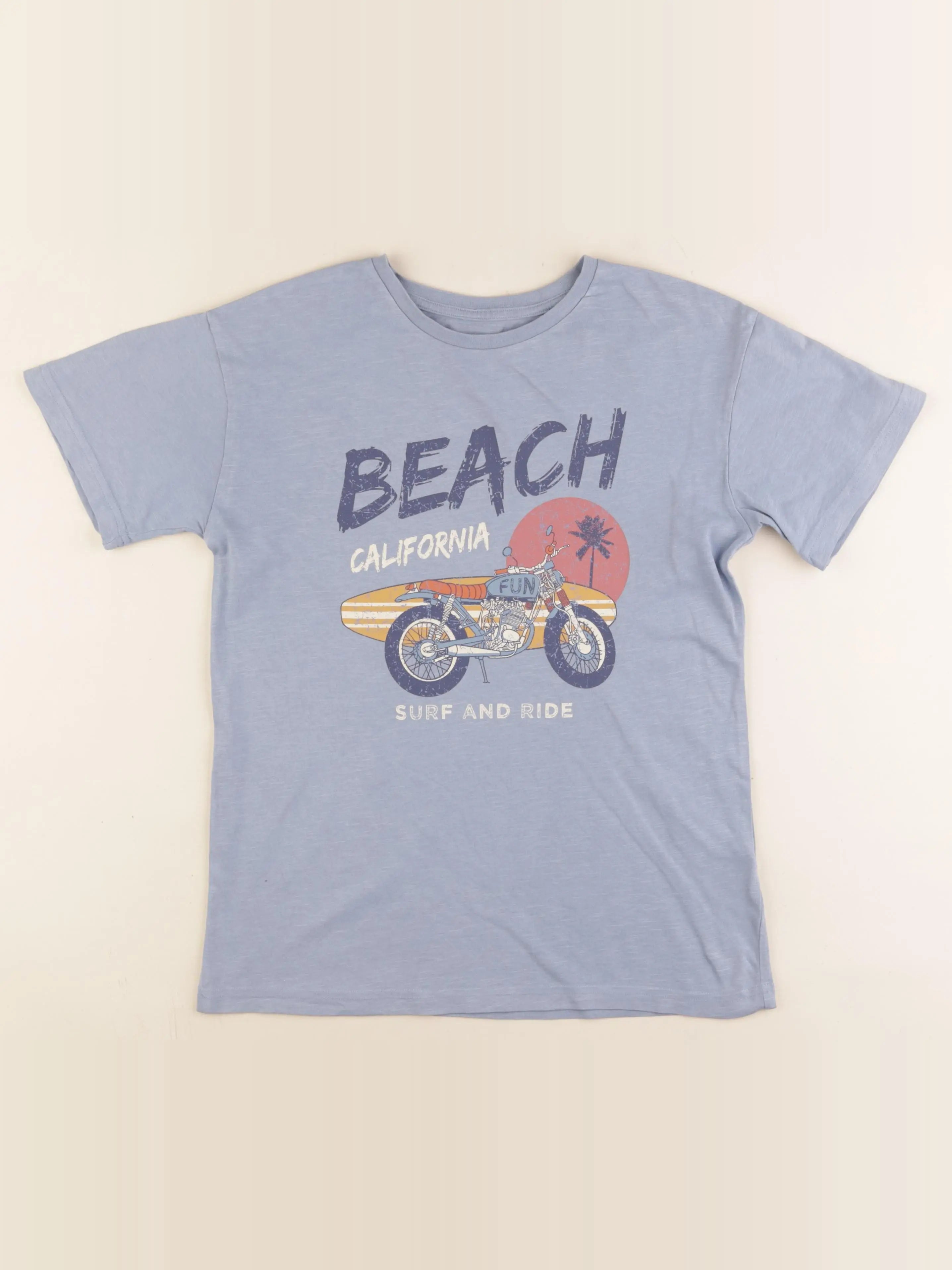 Vertbaudet - tee-shirt bleu - 12 ans