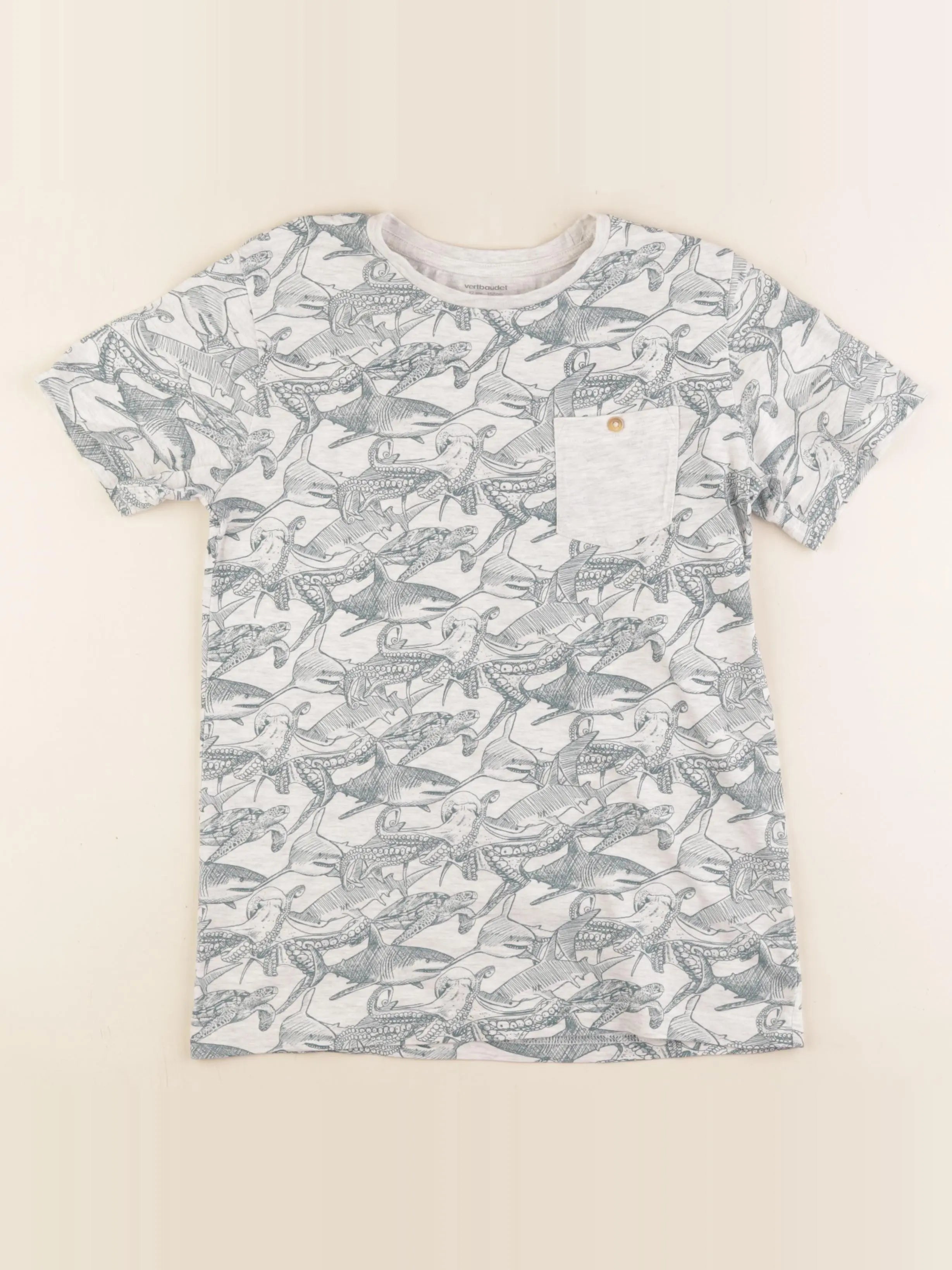 Vertbaudet - tee-shirt vert - 12 ans