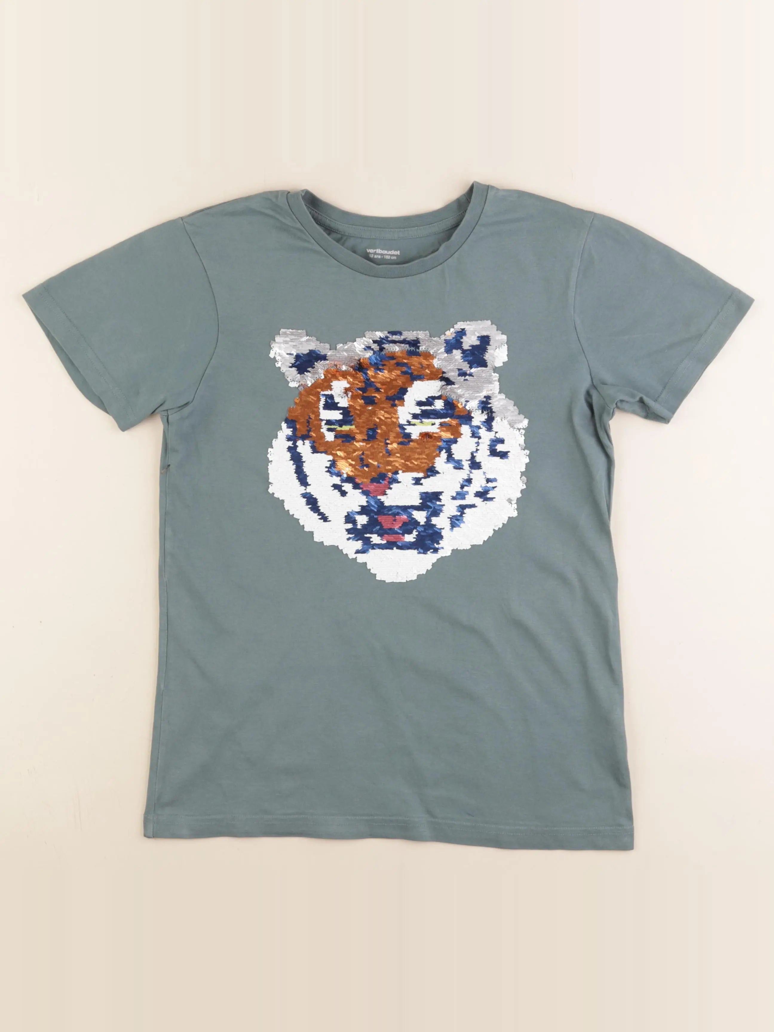 Vertbaudet - tee-shirt vert - 12 ans