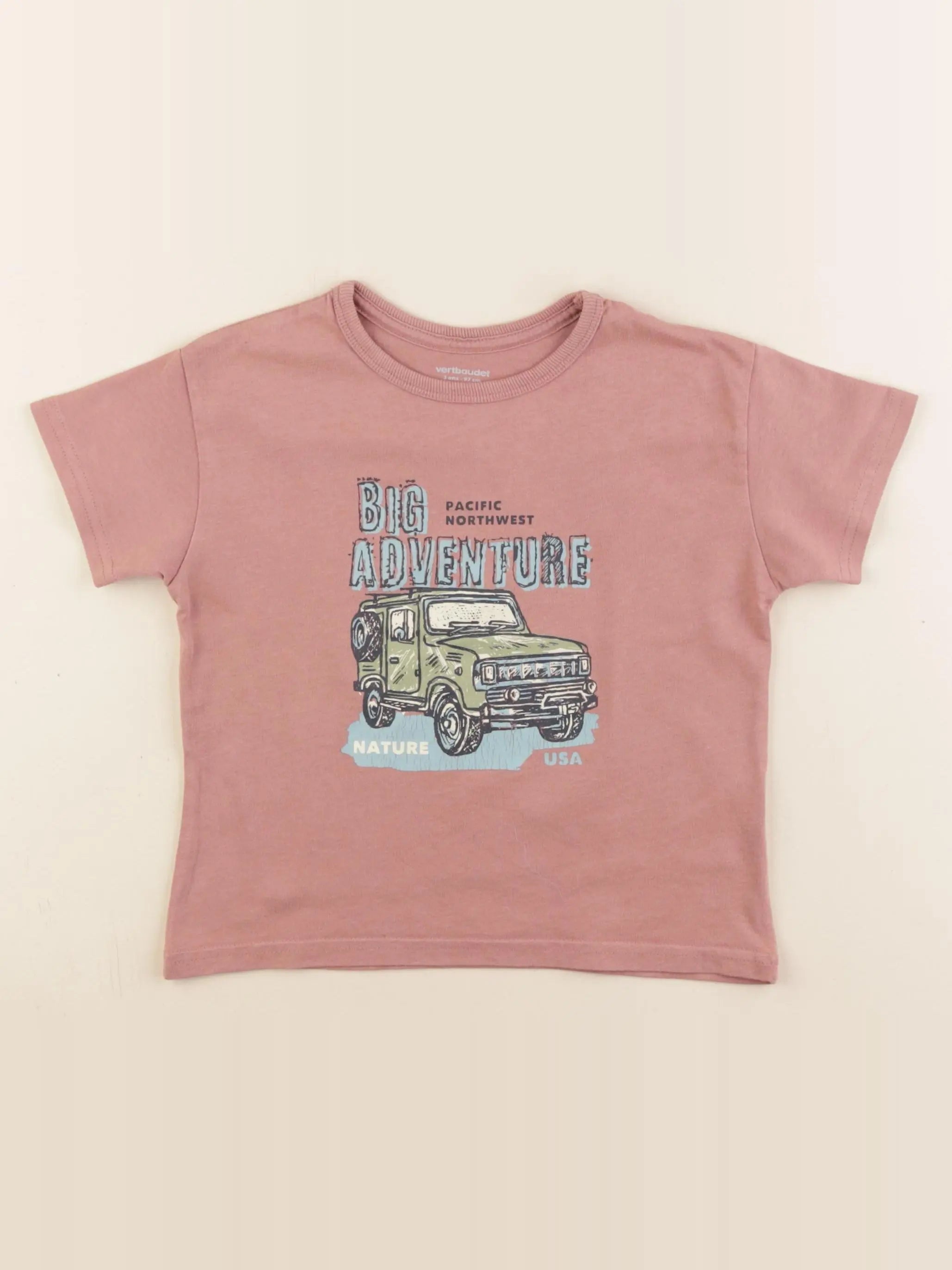 Vertbaudet - tee-shirt rose - 3 ans