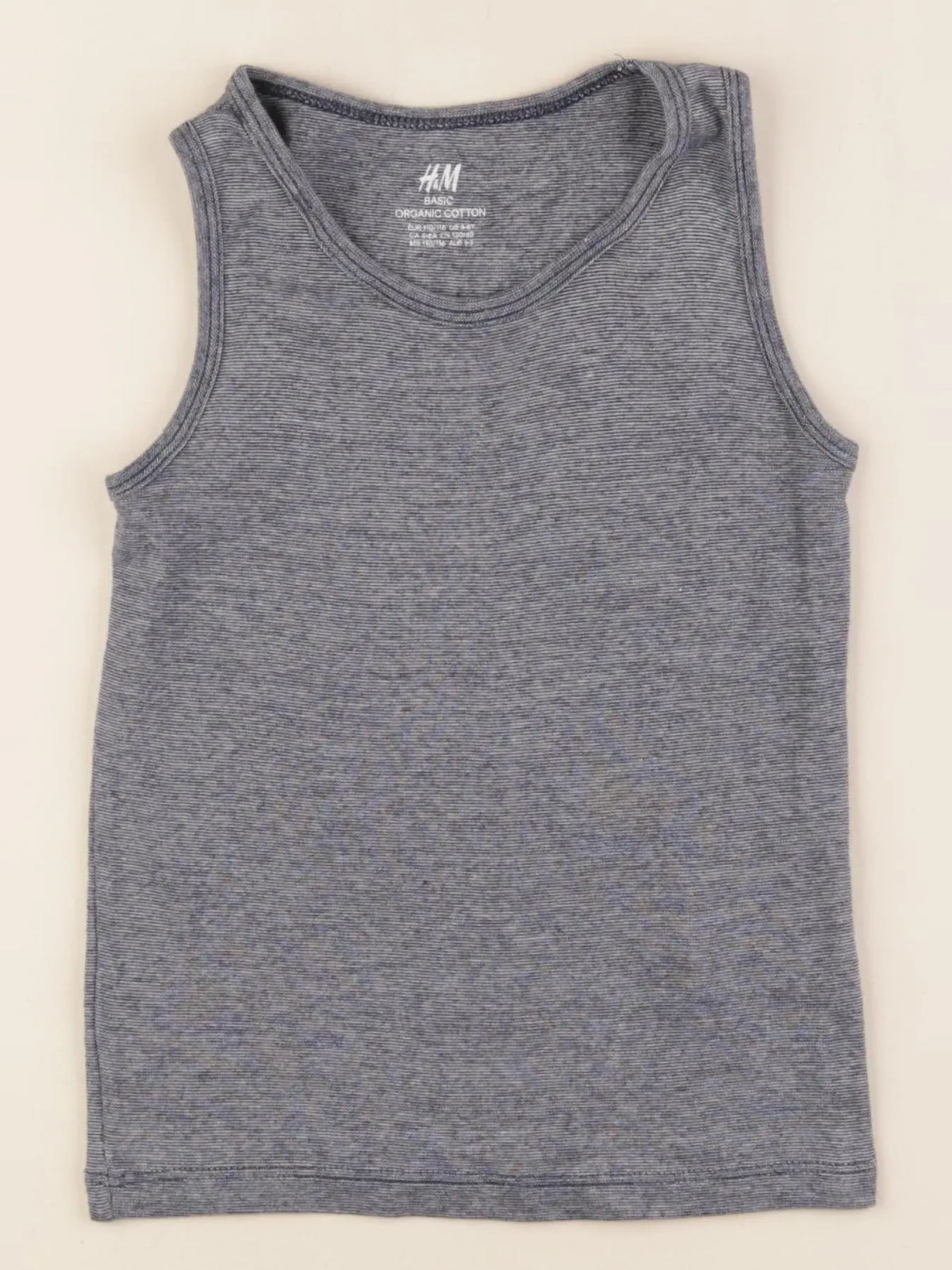 H&M - maillot de corps bleu - 4/6 ans