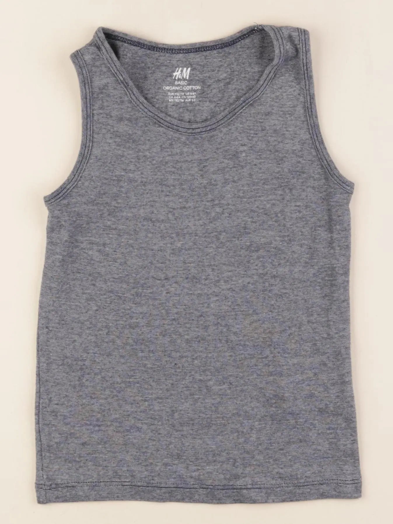 H&M - maillot de corps bleu - 4/6 ans