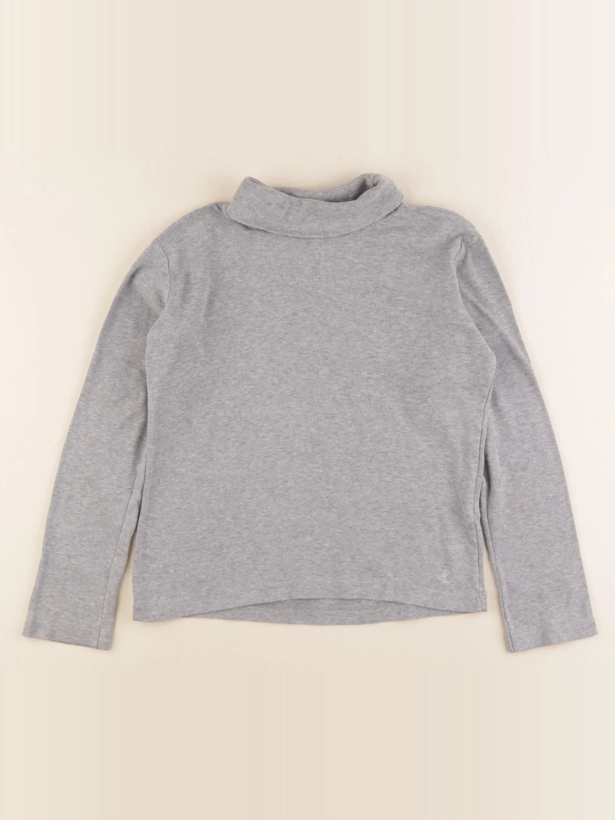 Petit Bateau - sous-pull gris - 8 ans