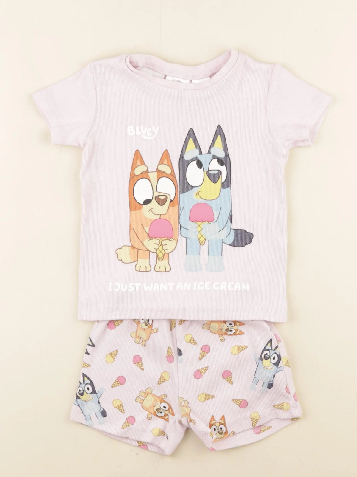 Zara - pyjama coton rose - 2 ans