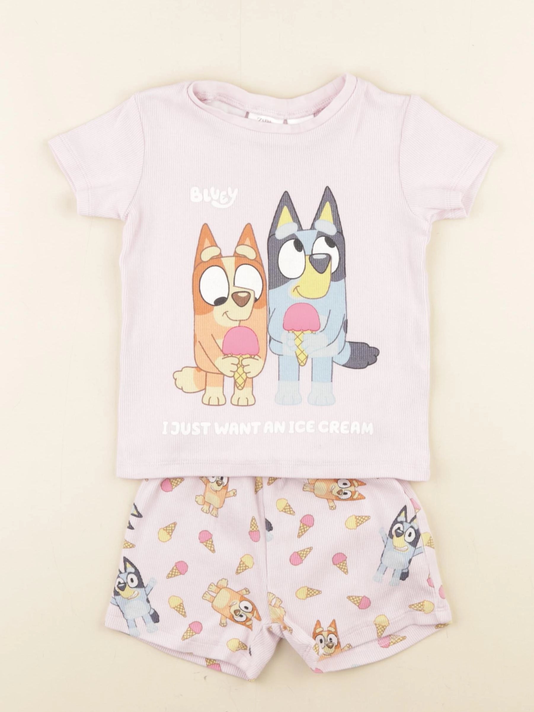 Zara - pyjama coton rose - 2 ans