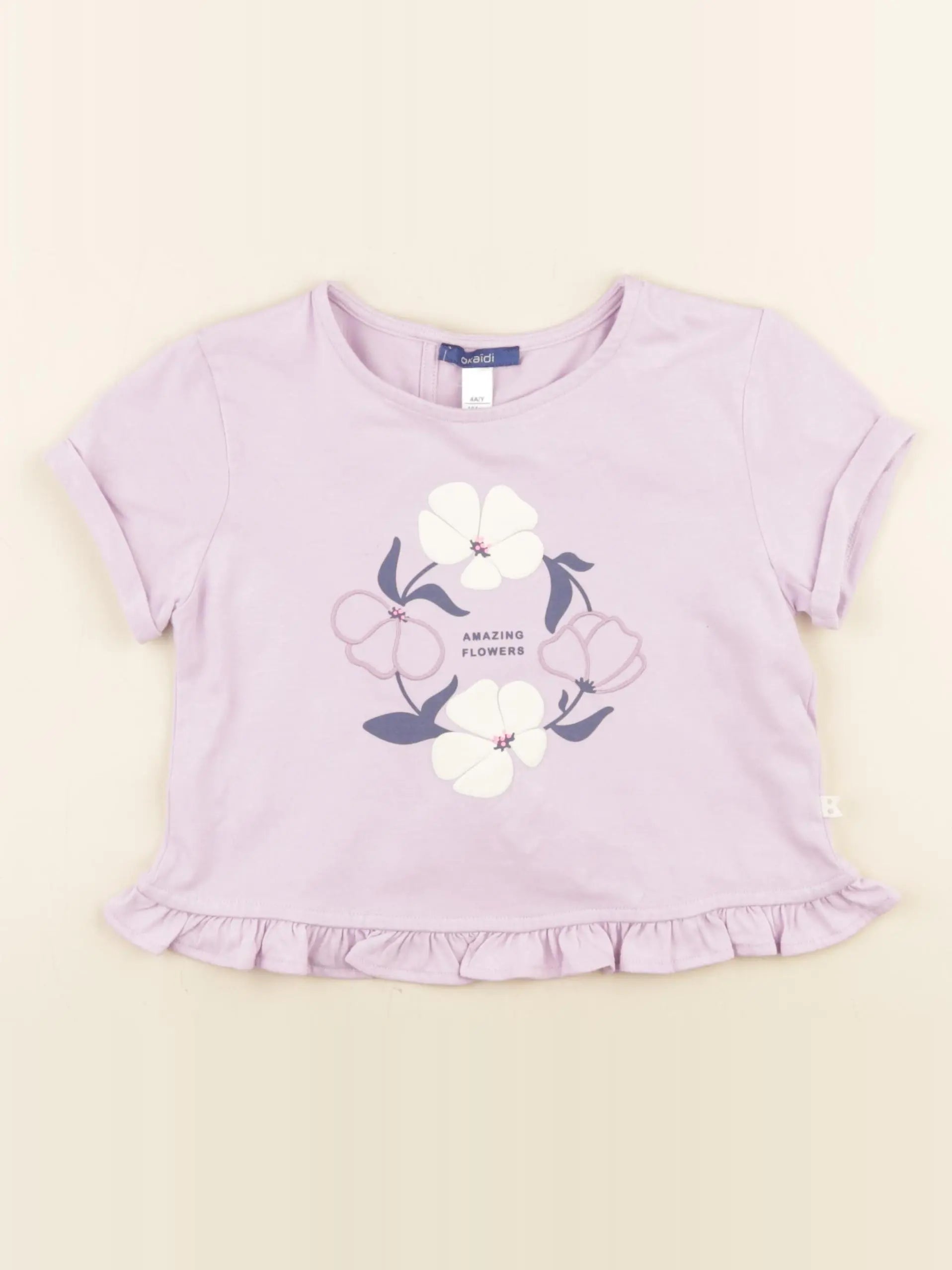 Okaidi - tee-shirt violet - 4 ans