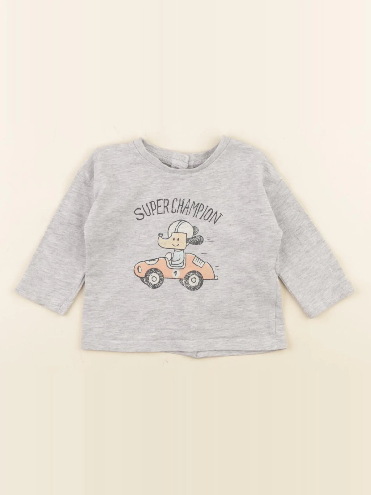 Vertbaudet - tee-shirt gris - 6 mois