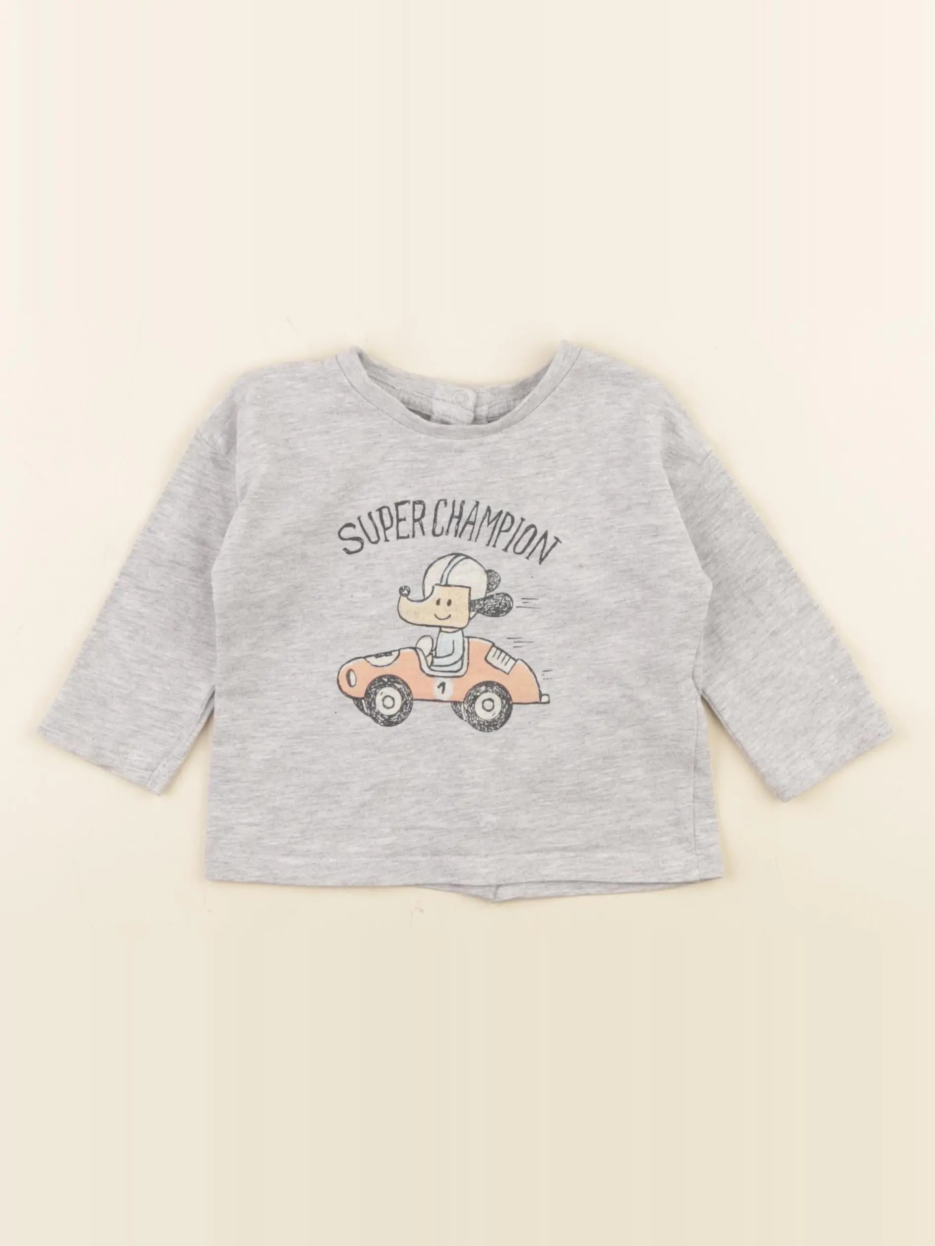 Vertbaudet - tee-shirt gris - 6 mois