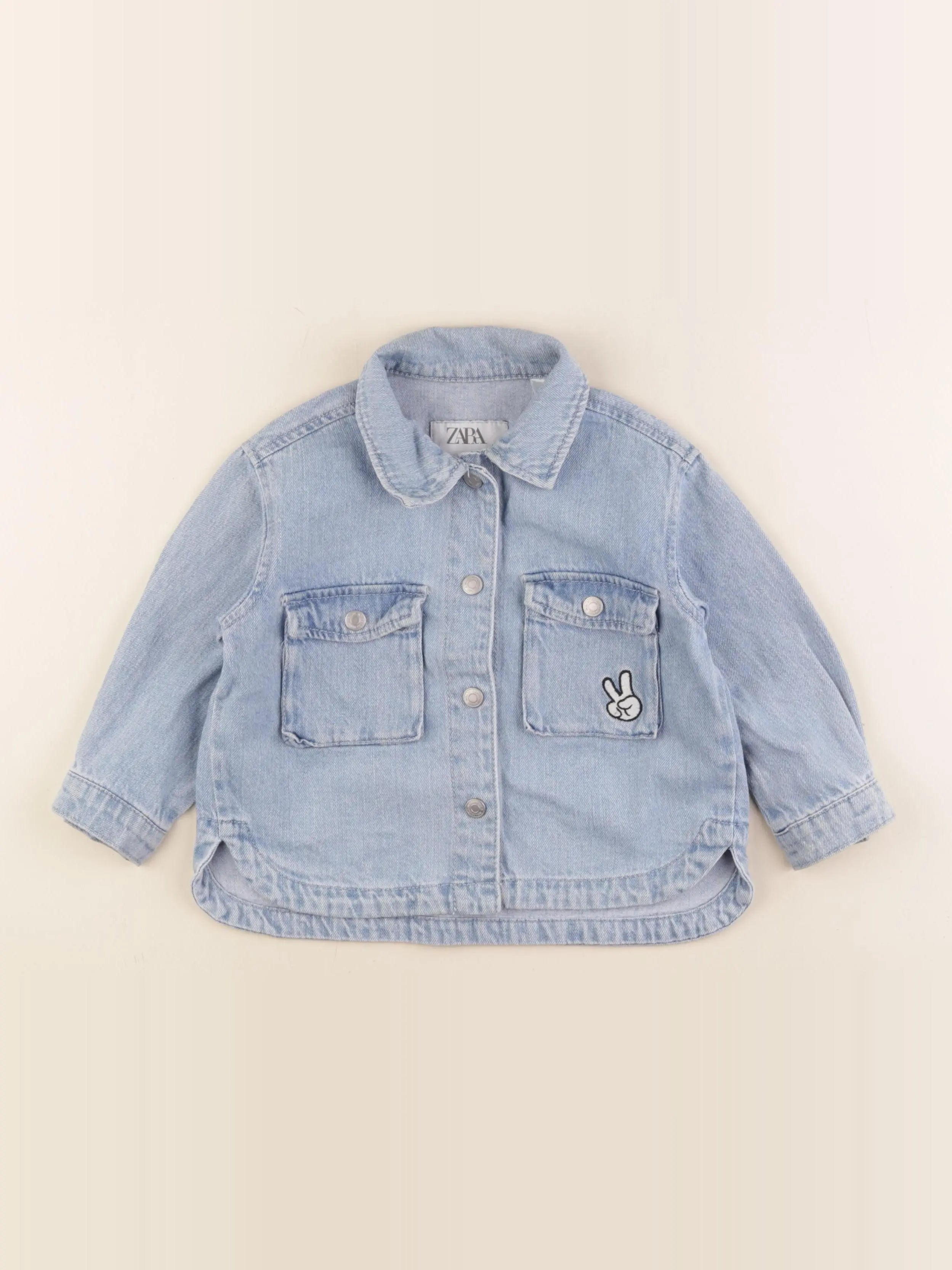 Zara - chemise imprimé au dos bleu - 18/24 mois