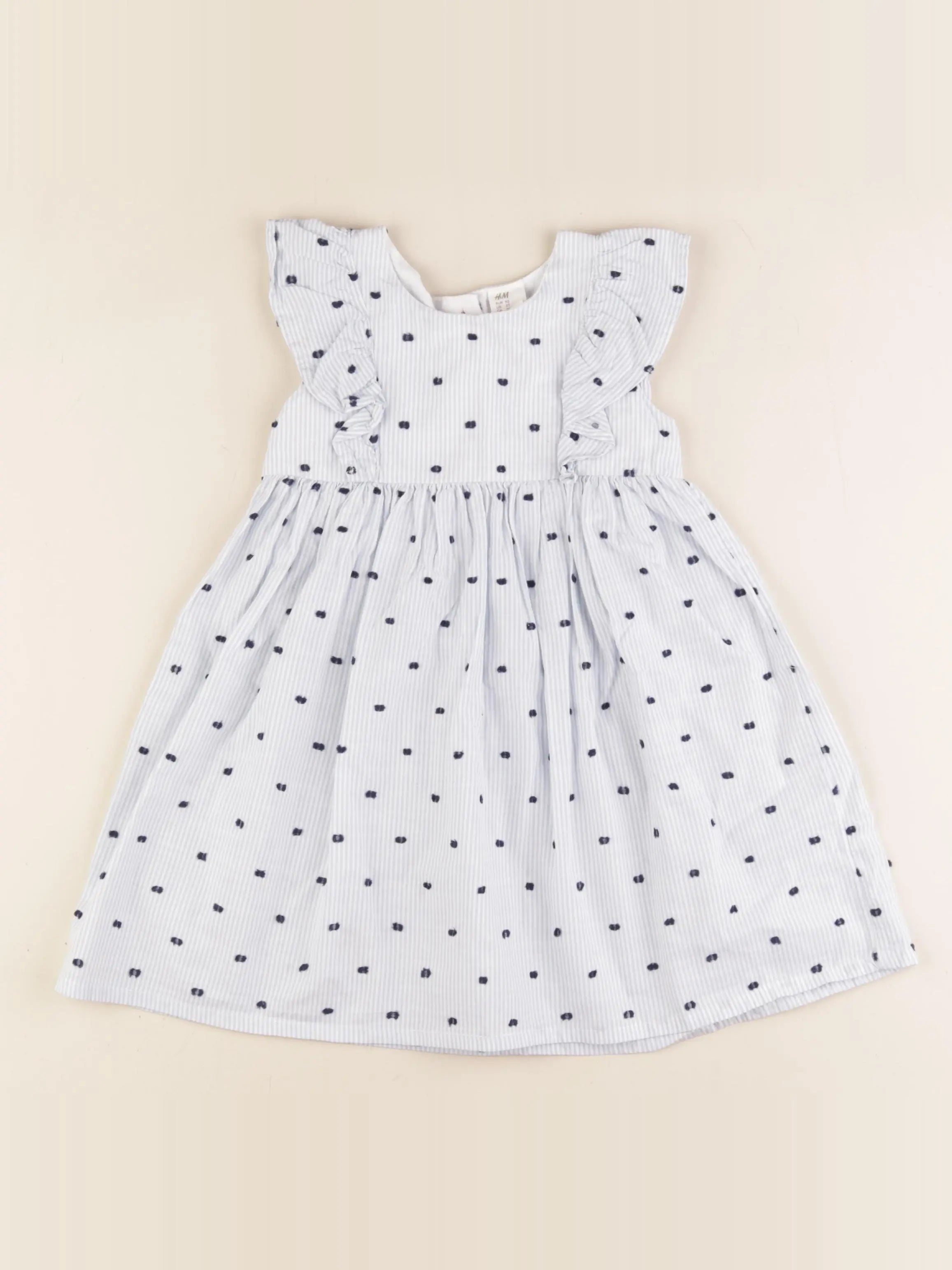 H&M - robe bleu - 18/24 mois